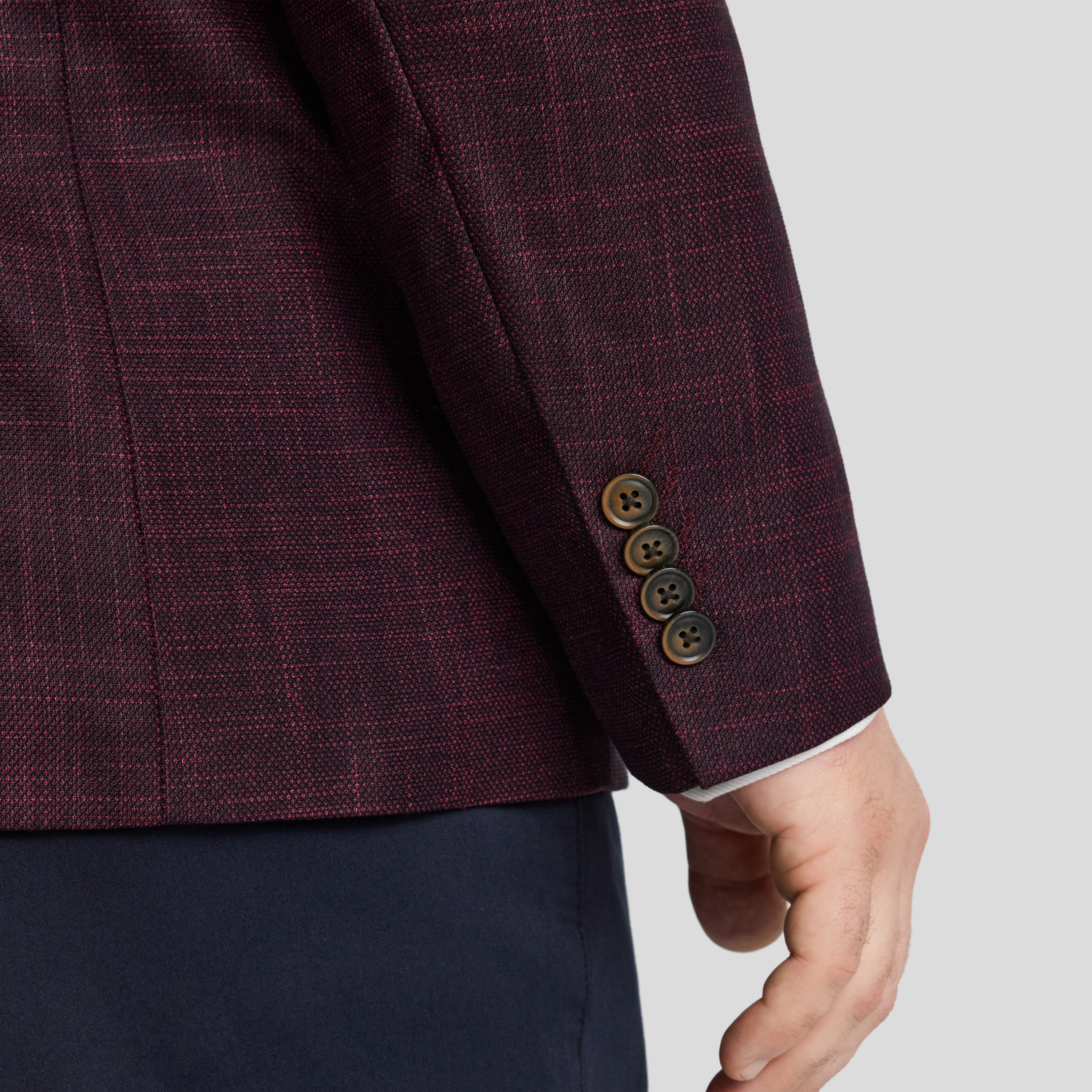 Burgundy Elias Textured Blazer