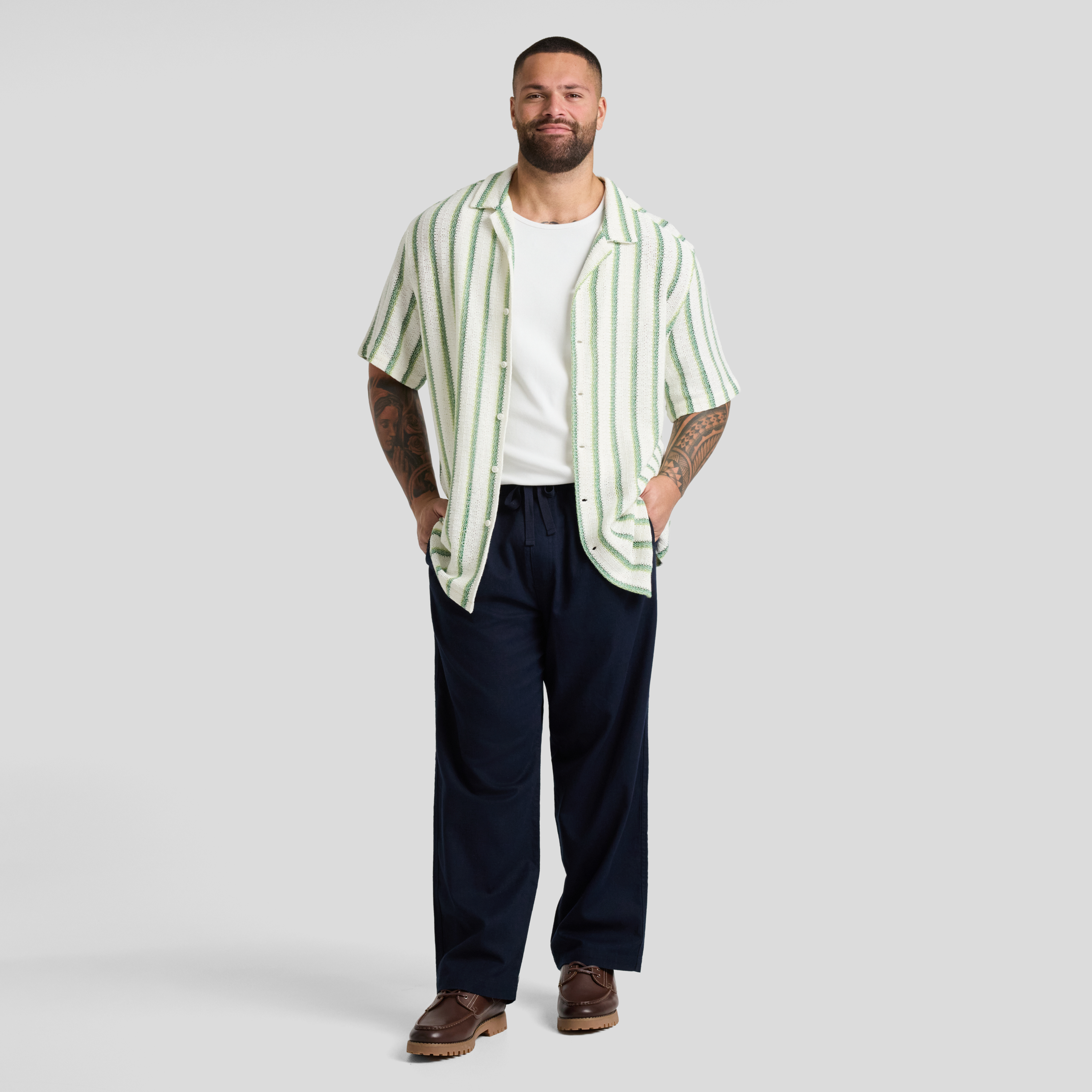 Ink Shoreline Linen Pant
