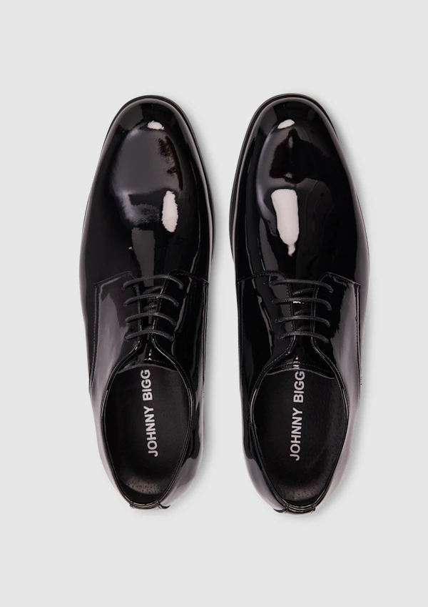 Black James Wide Patent Dress Shoe
