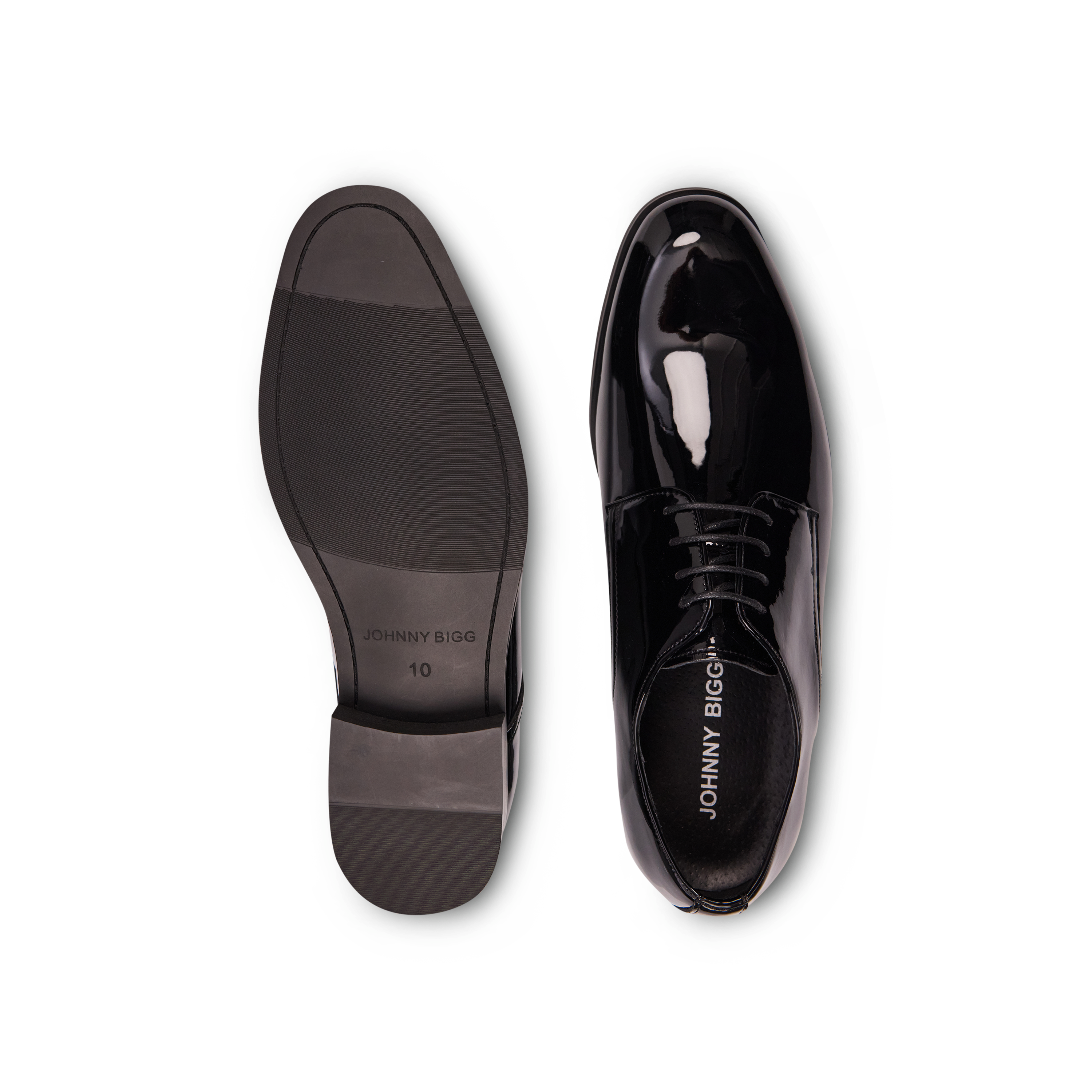 Black James Wide Patent Dress Shoe