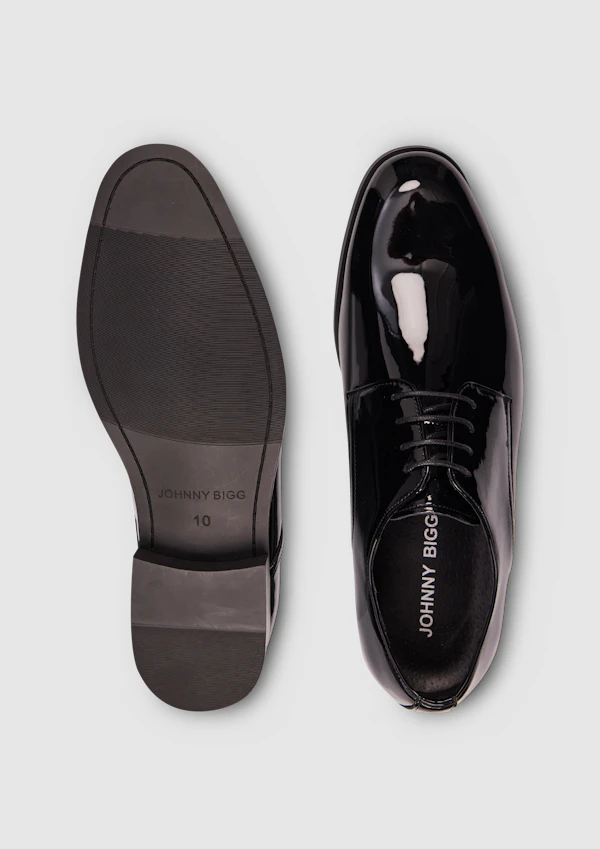 Black James Wide Patent Dress Shoe