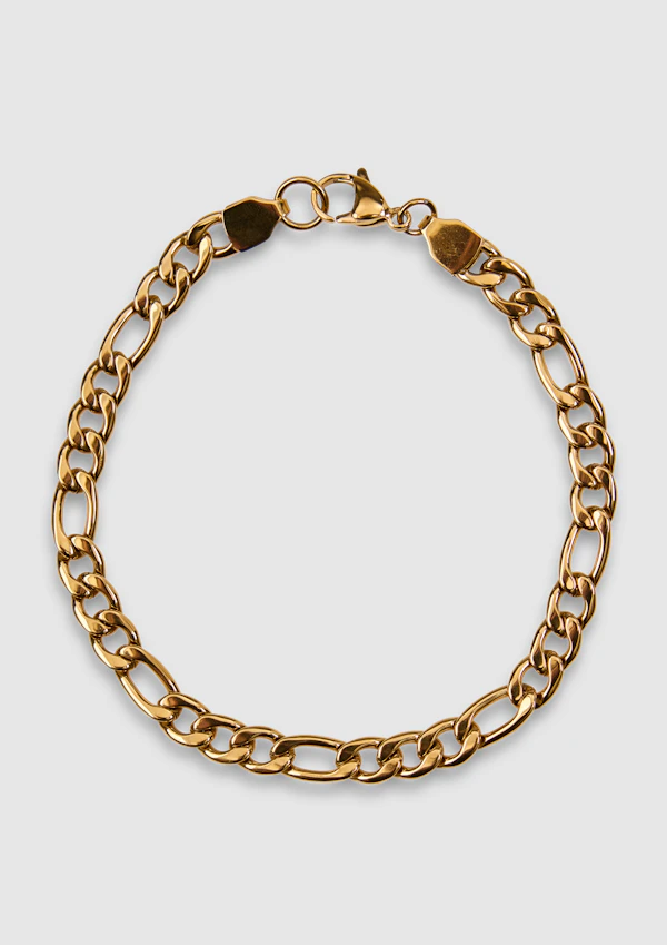 Gold Figaro Chain Bracelet