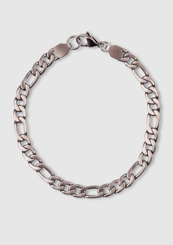 Silver Figaro Chain Bracelet
