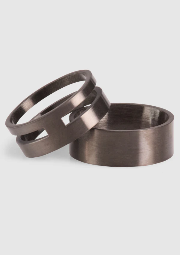 Gunmetal Ring 2Pk