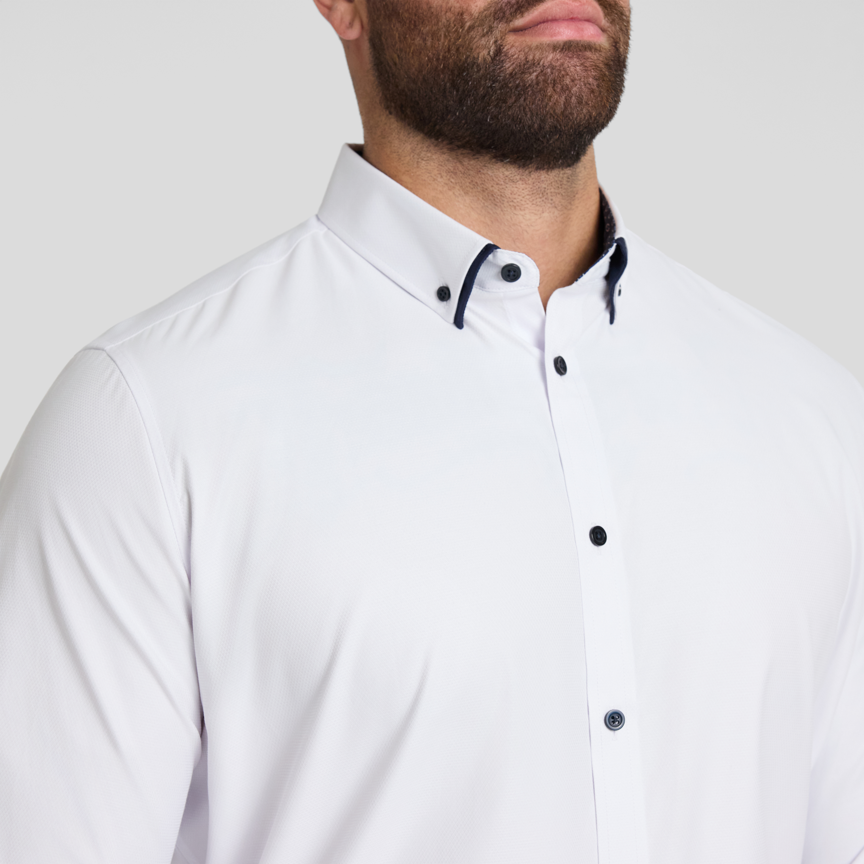 White Roman Dobby Smart Shirt
