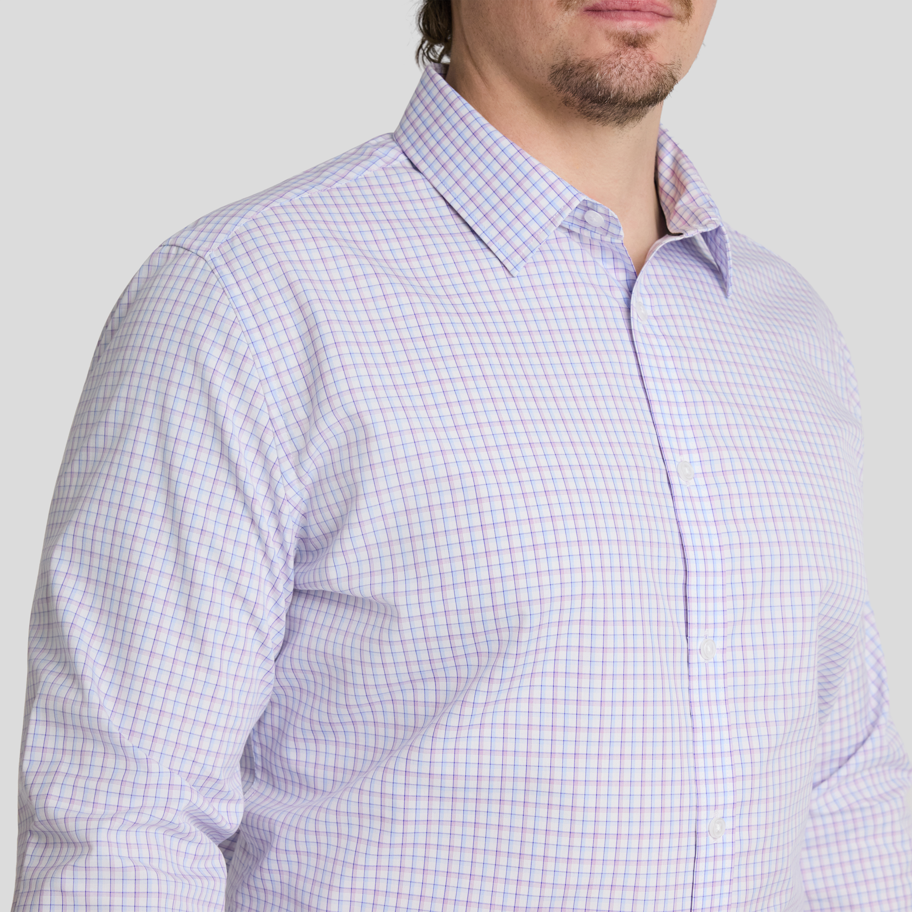 Pink Luca Check Easycare Shirt