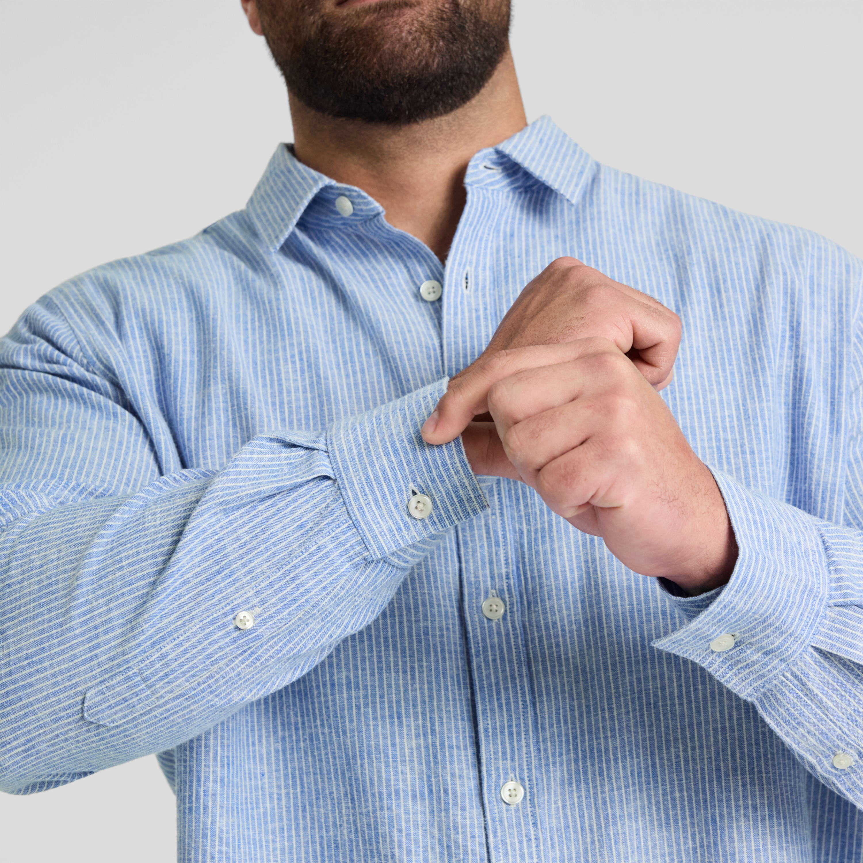 Blue Beau Casual Stripe Shirt