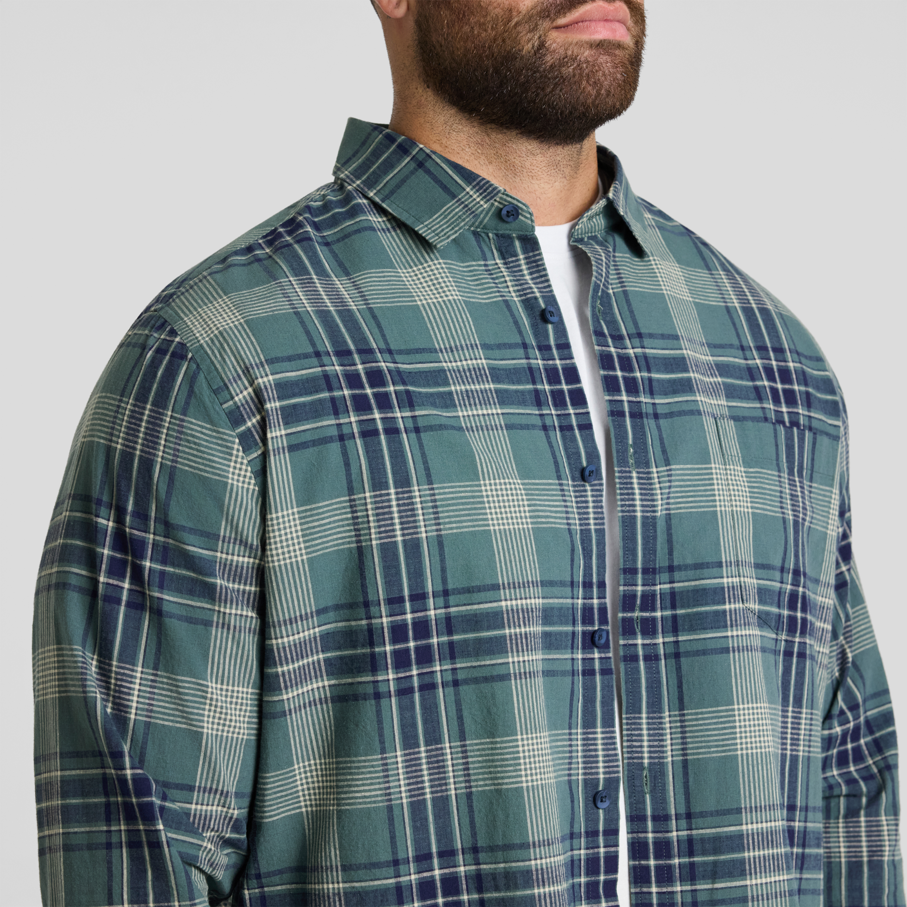 Green Rueben Casual Check Shirt