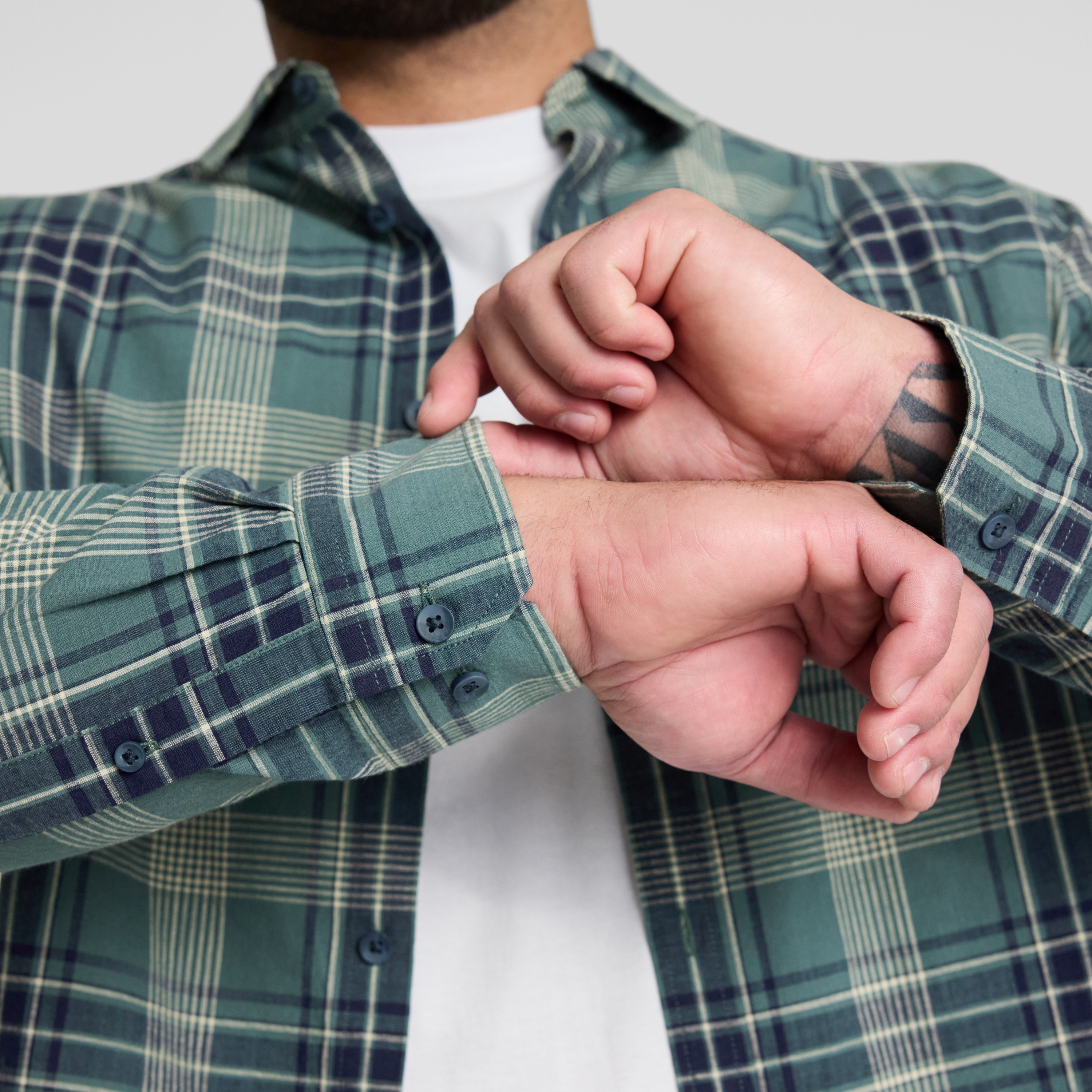 Green Rueben Casual Check Shirt