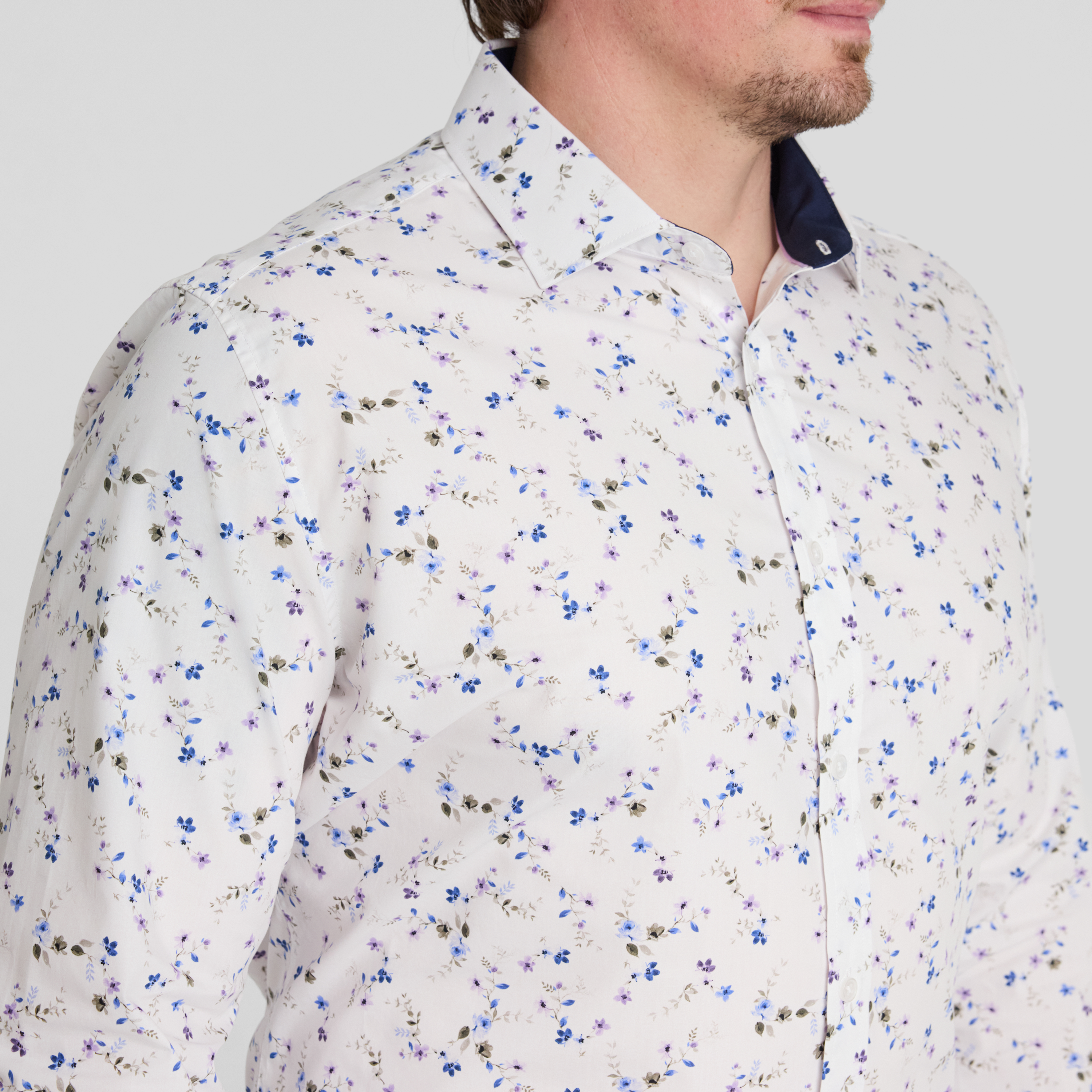 White Bastian Floral Shirt