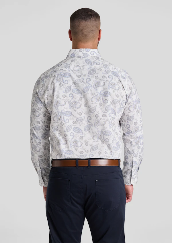 White Hamilton Paisley Shirt