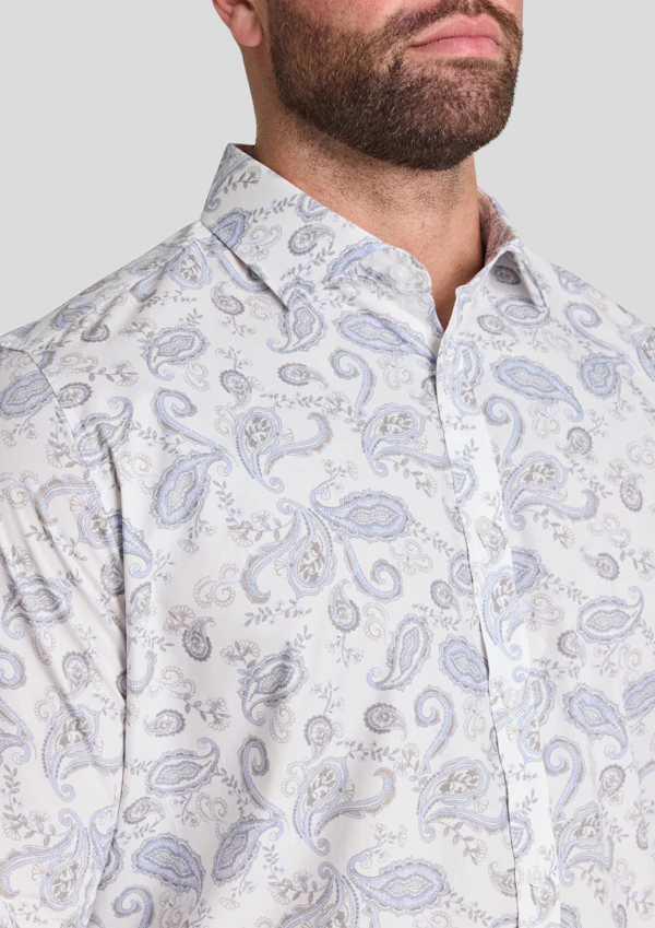White Hamilton Paisley Shirt