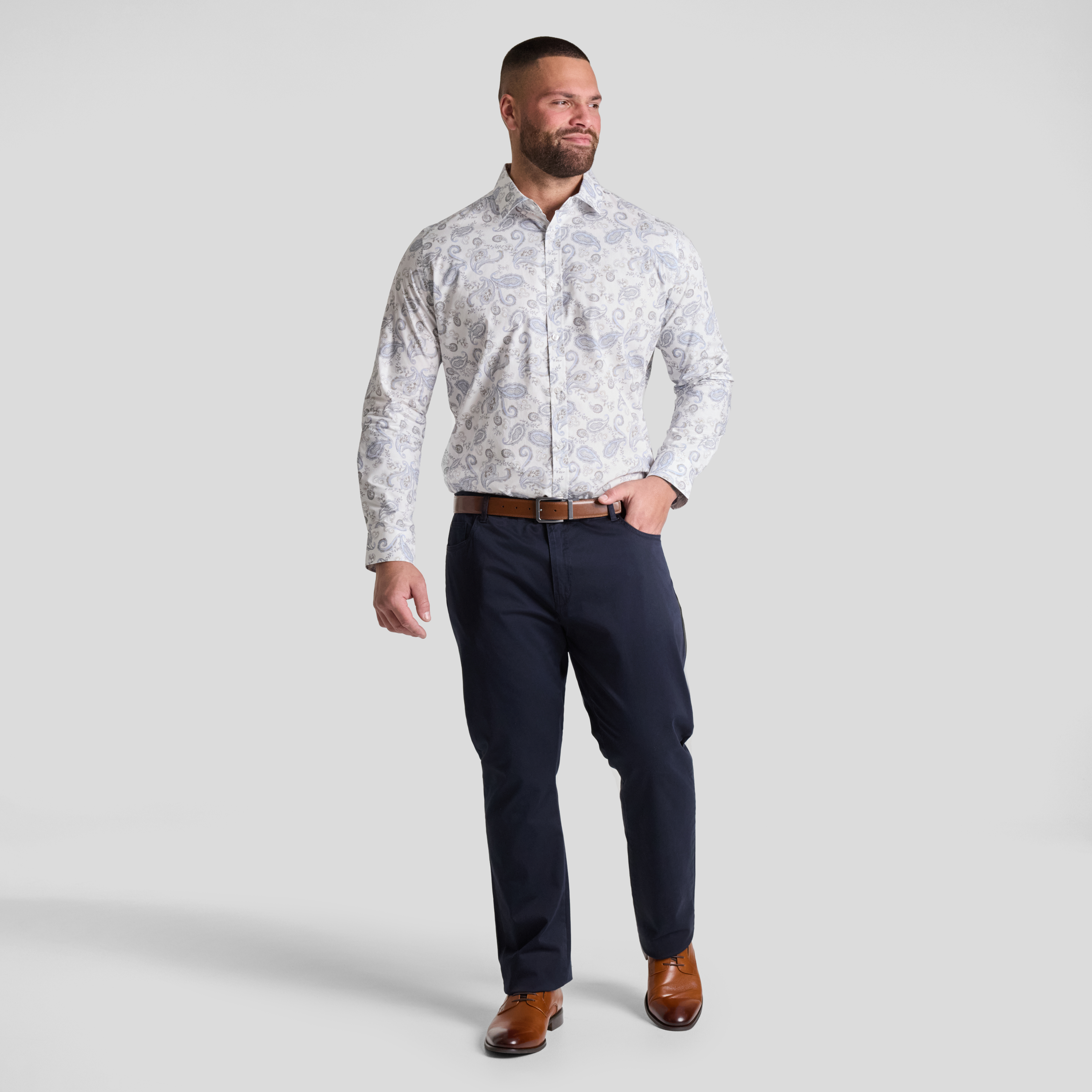 White Hamilton Paisley Shirt