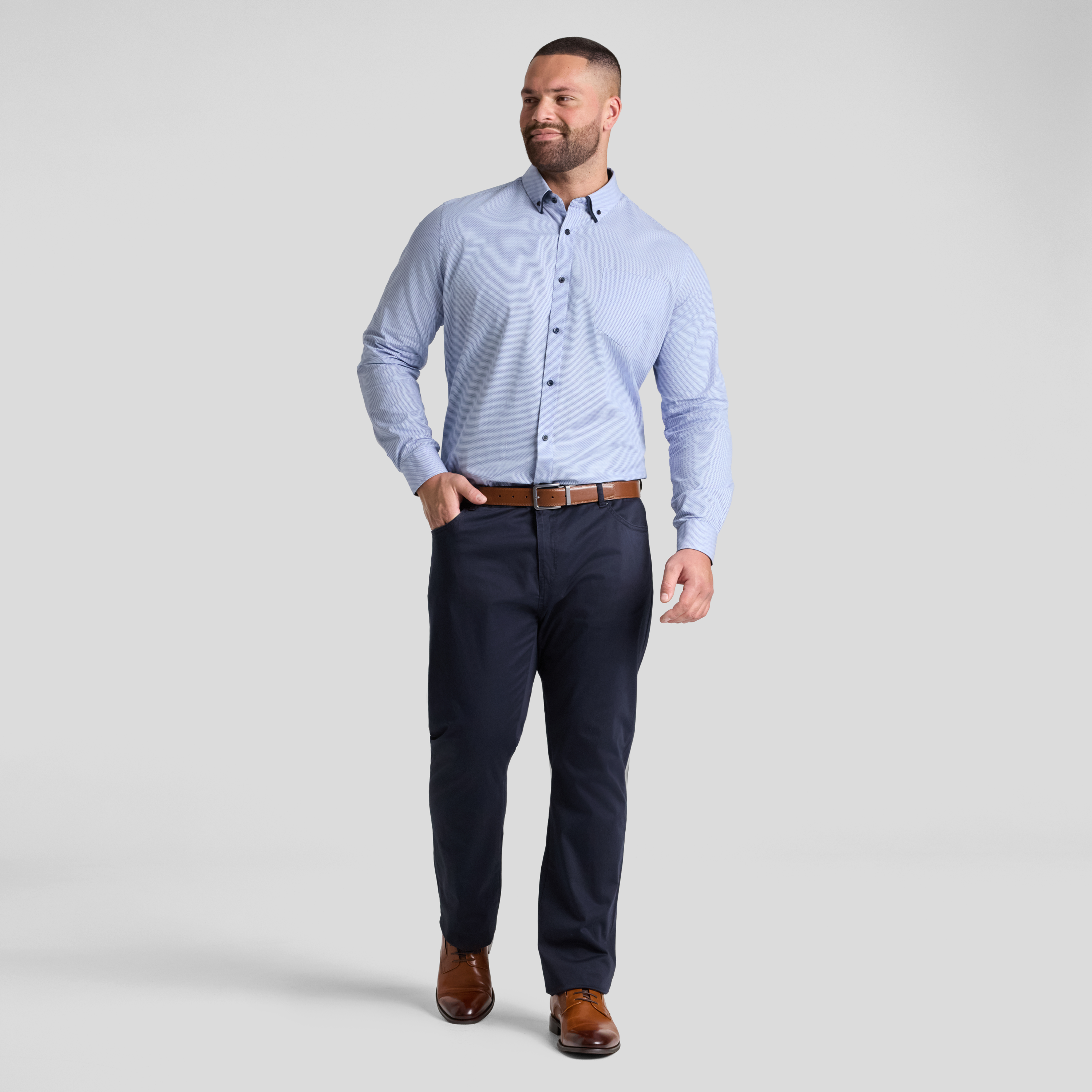 Blue Bentley Dobby Smart Shirt