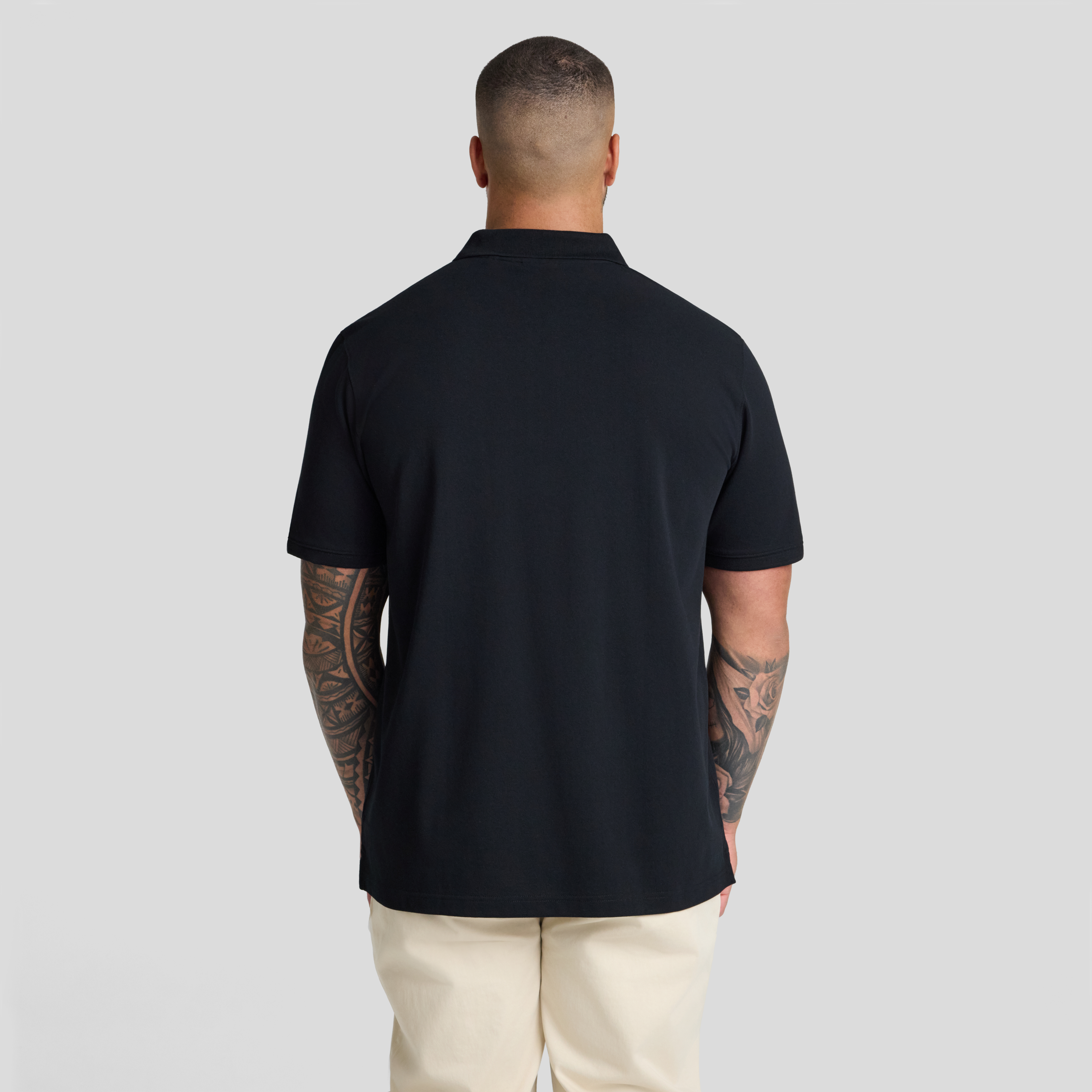 Black Asher Pique Polo