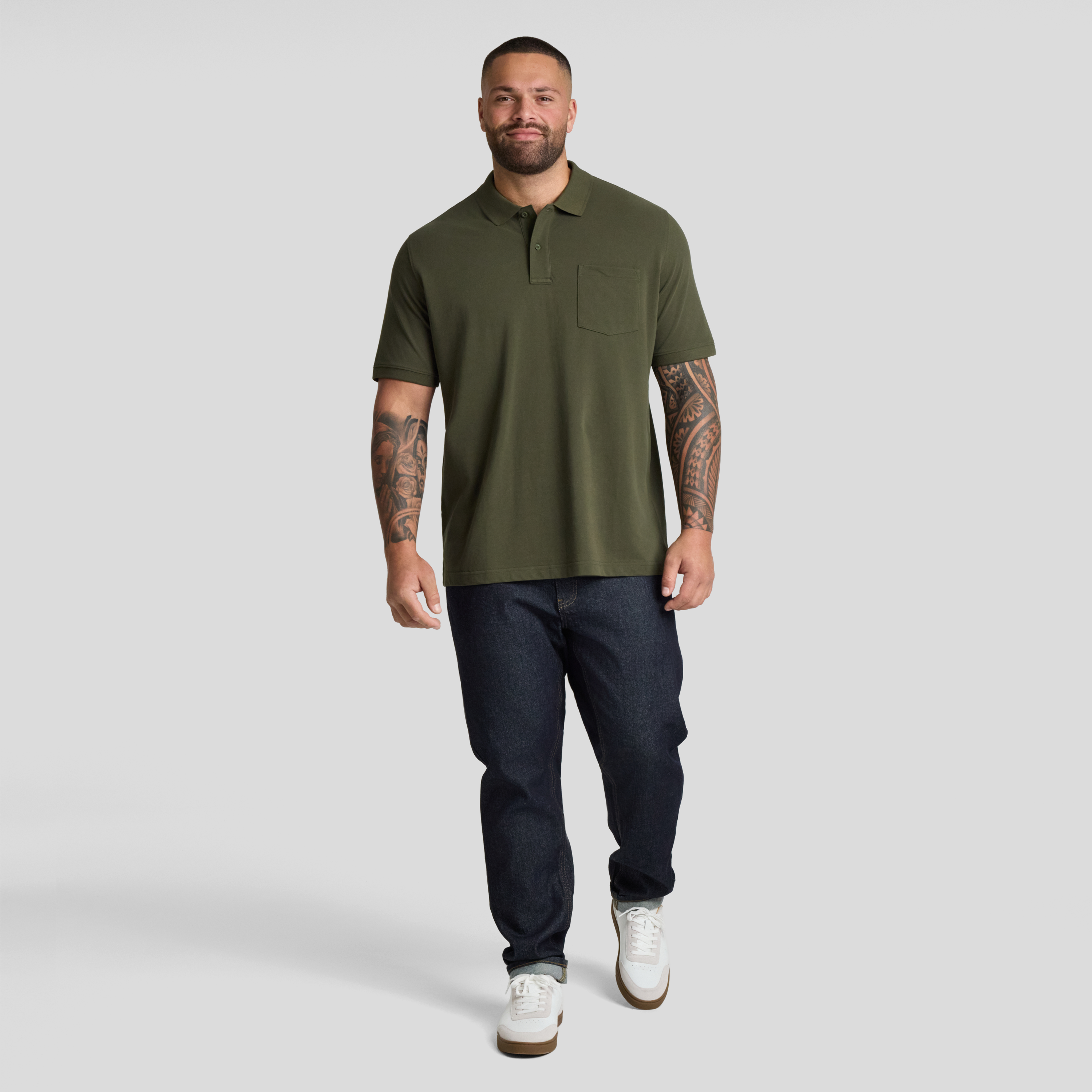 Olive Asher Pique Polo