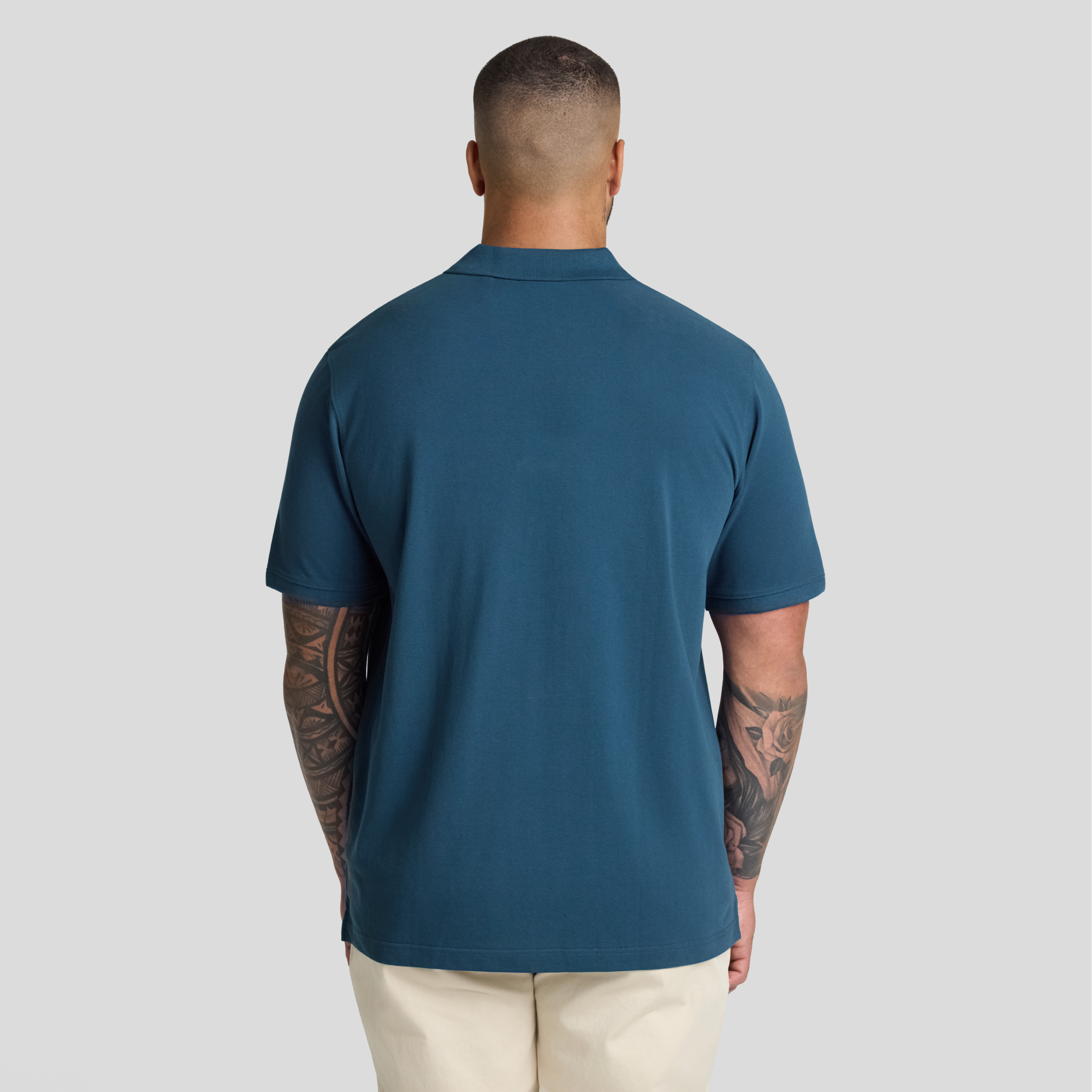 Teal Asher Pique Polo