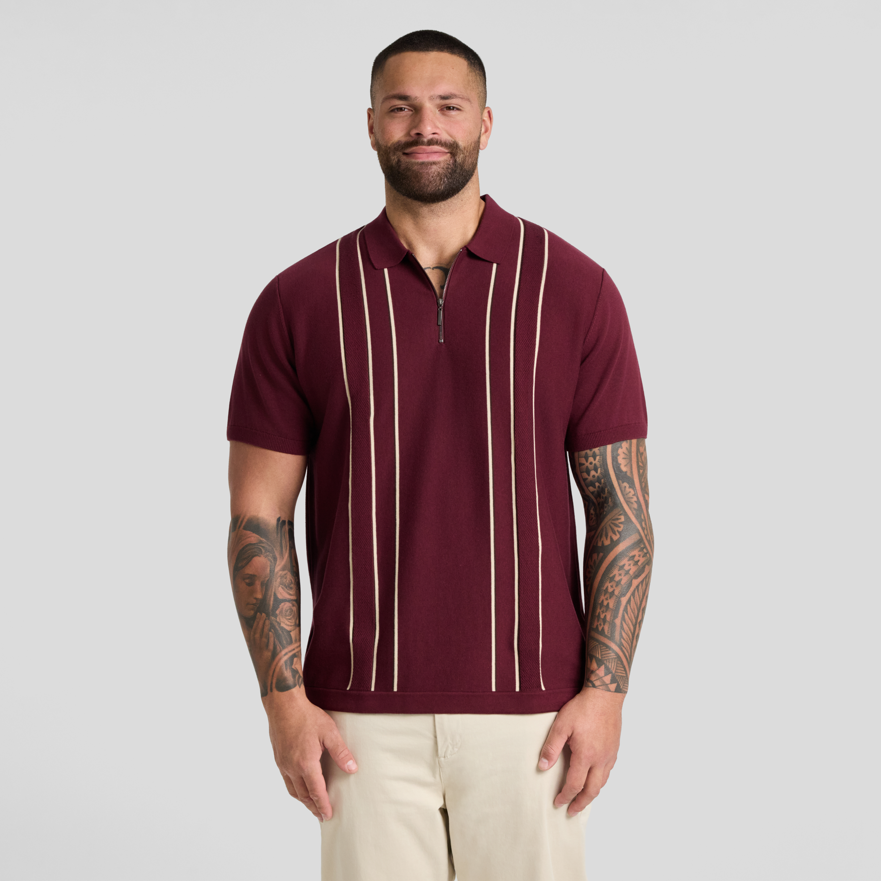 Chandler Stripe Knit Polo