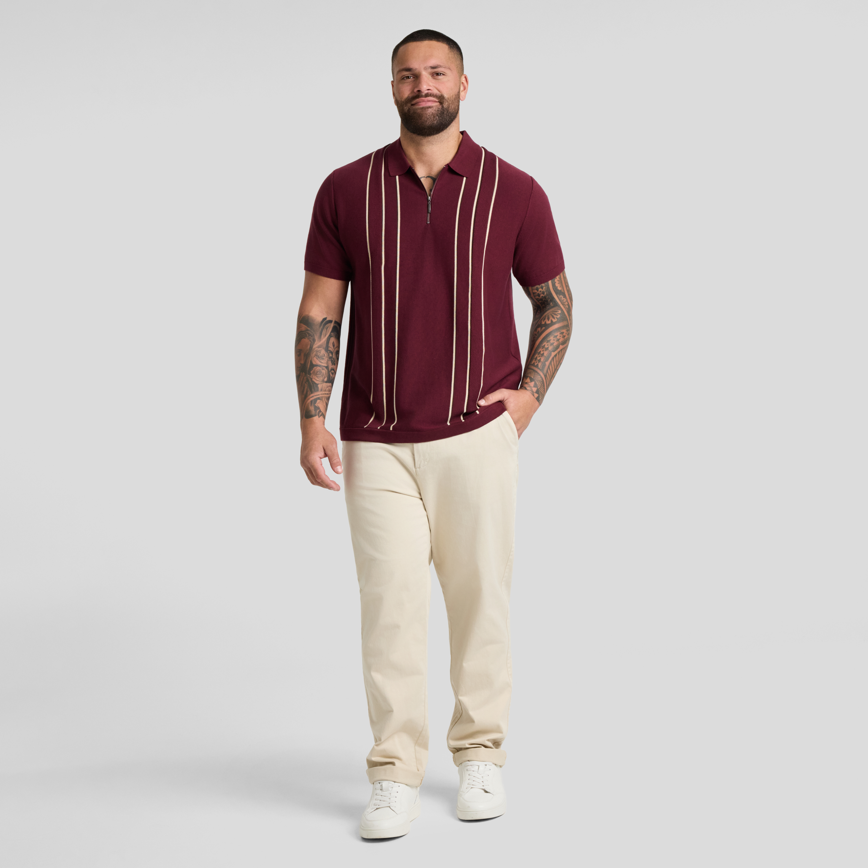 Chandler Stripe Knit Polo