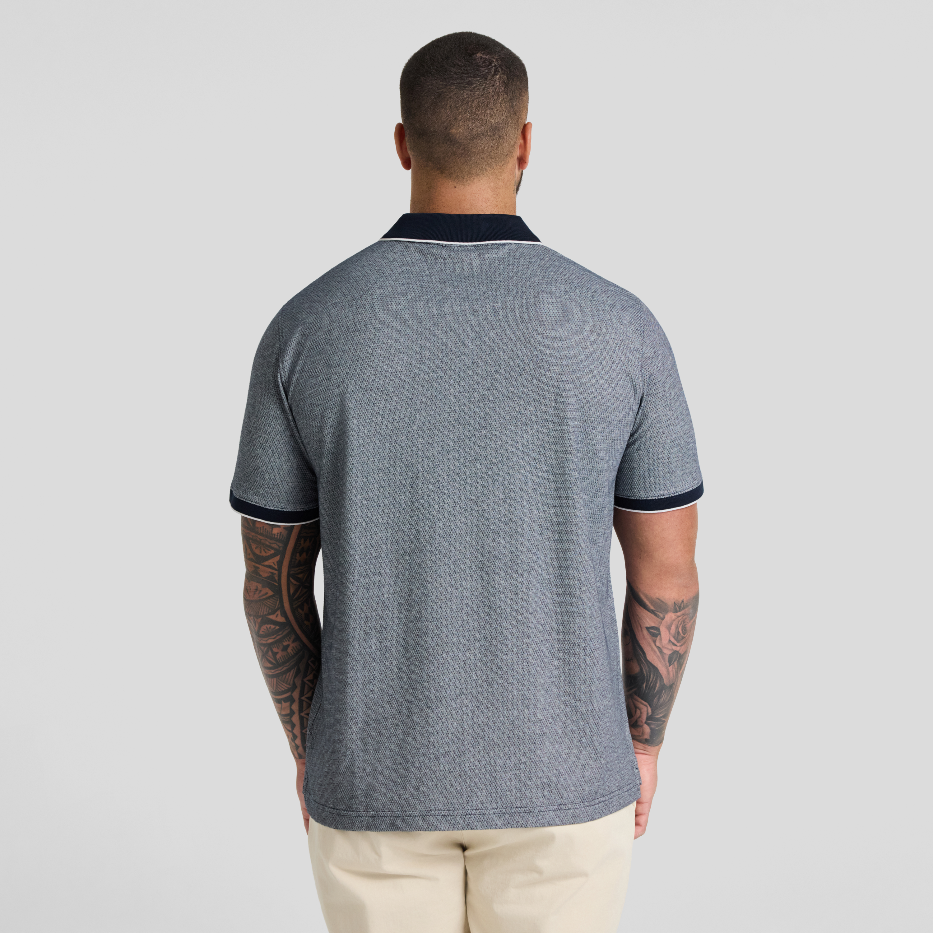 Navy Jude Jaquard Polo