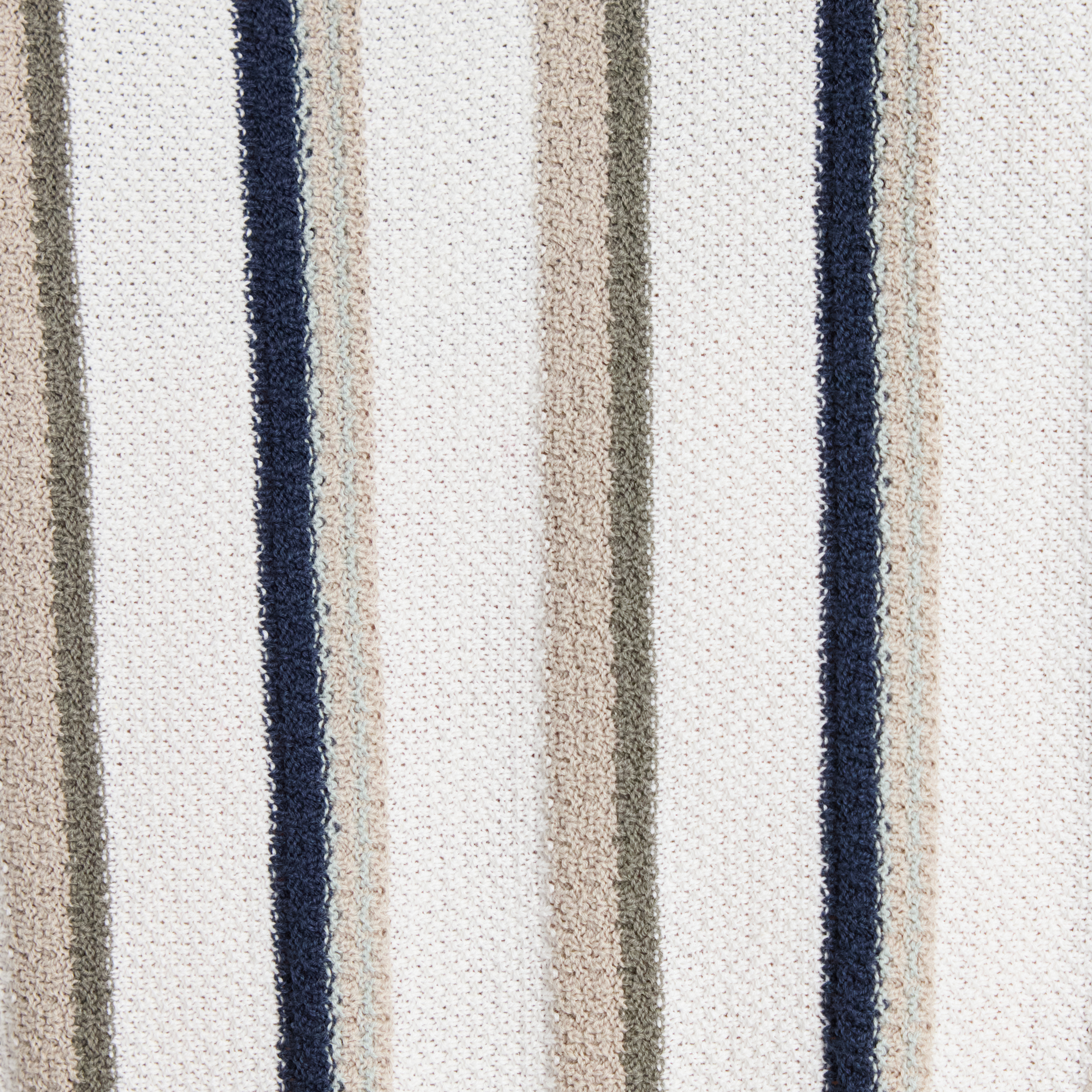 Ecru Logan Stripe Knit Polo