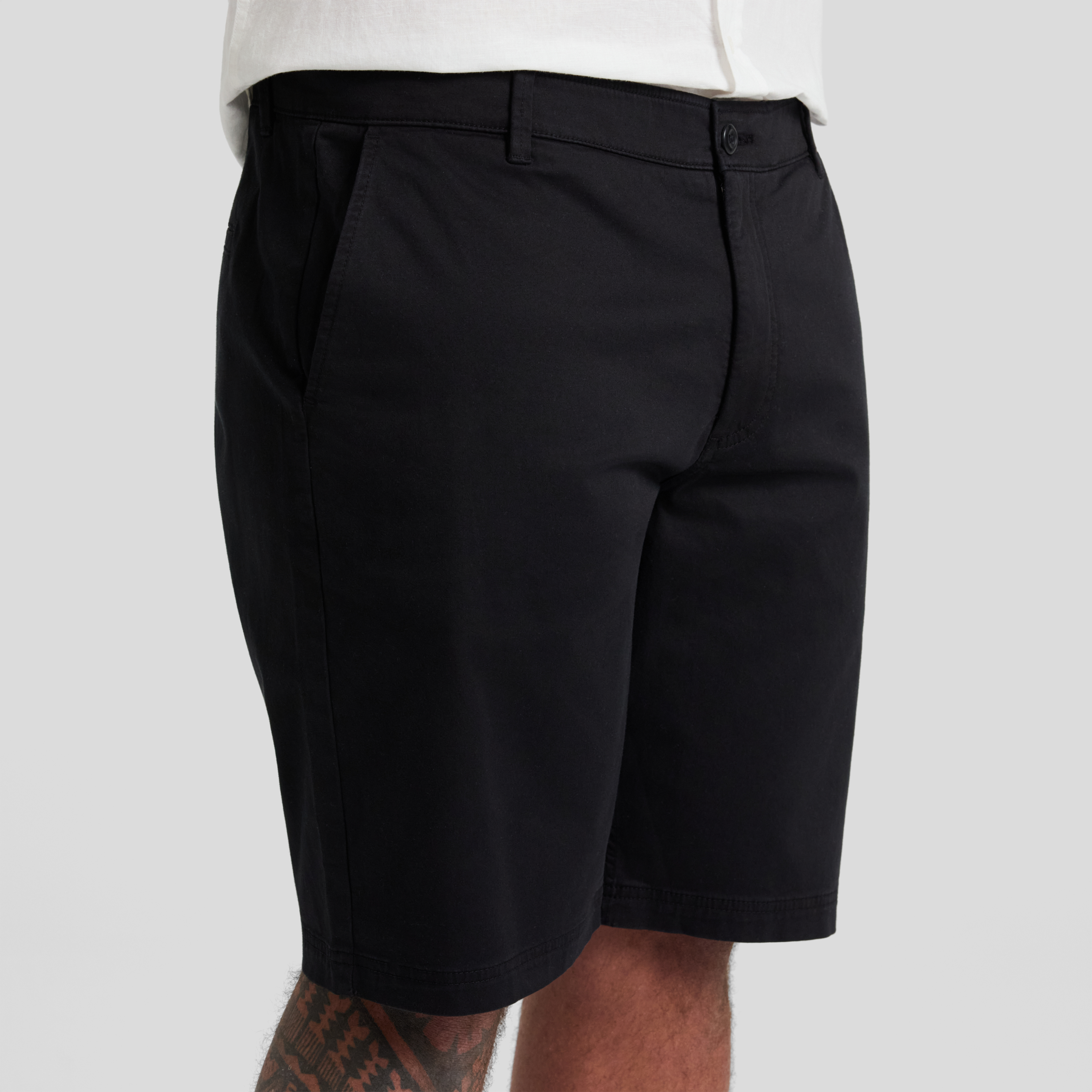 Black James Stretch Chino Short