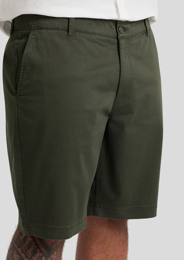 Khaki James Stretch Chino Short