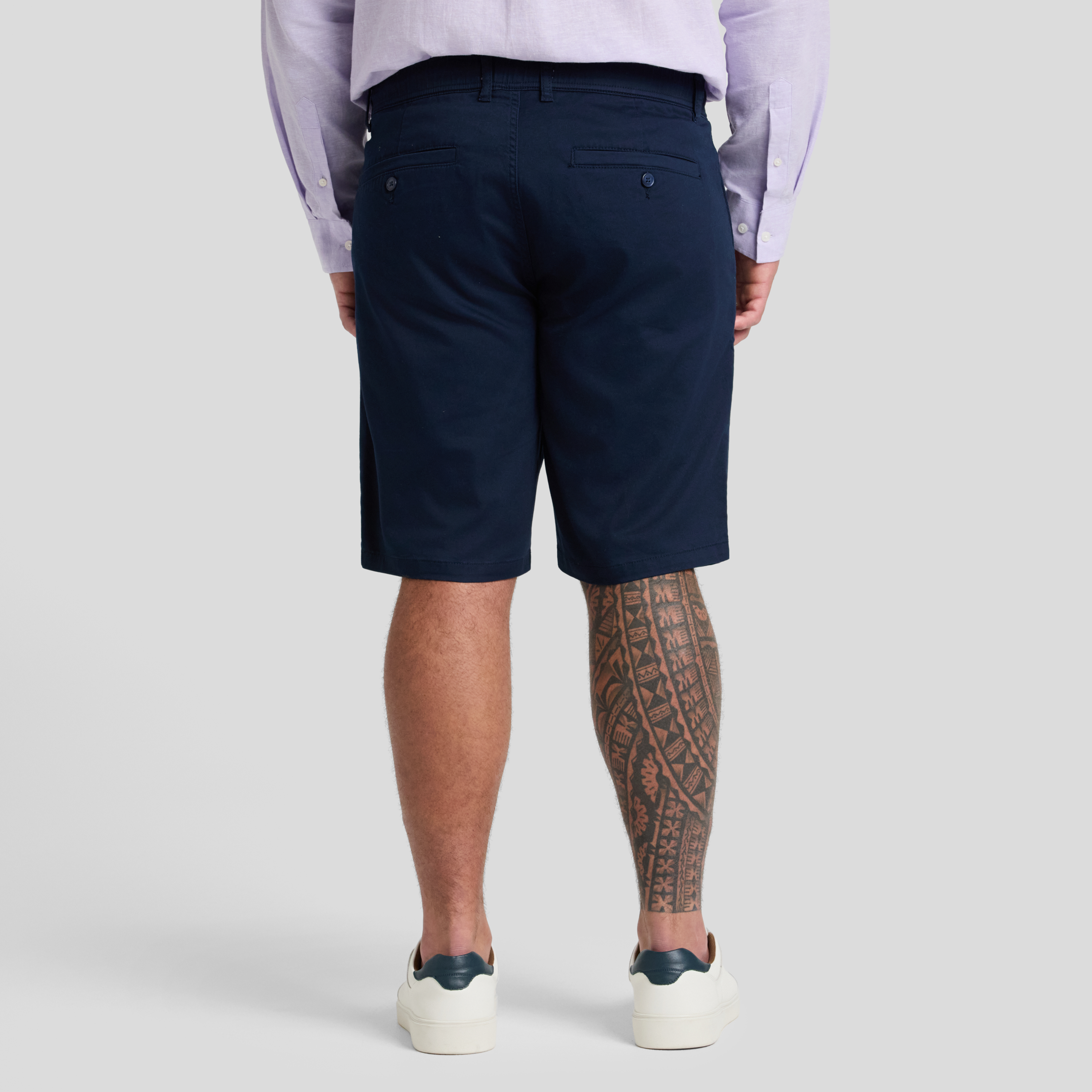 Navy Hugh Knit Chino Short