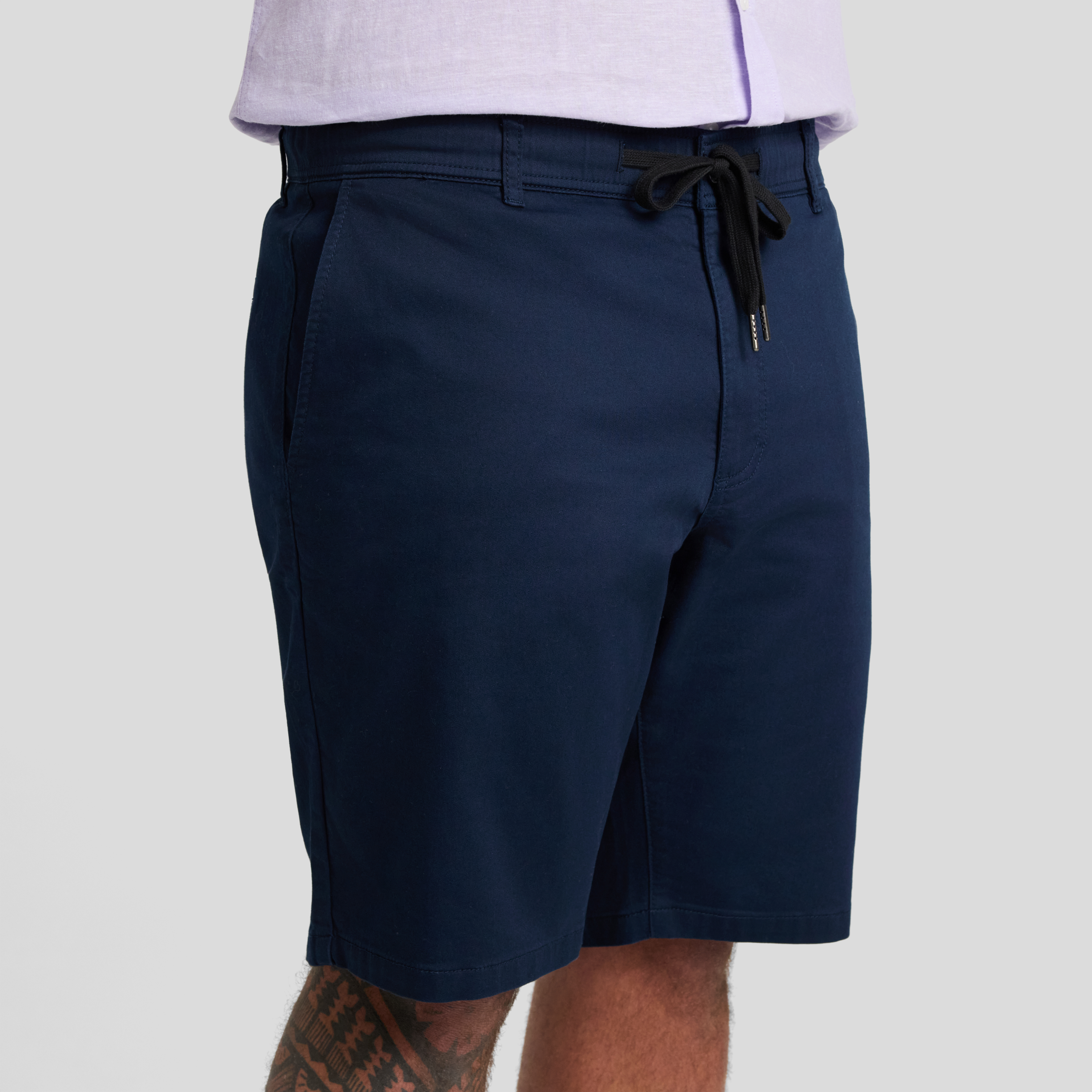 Navy Hugh Knit Chino Short