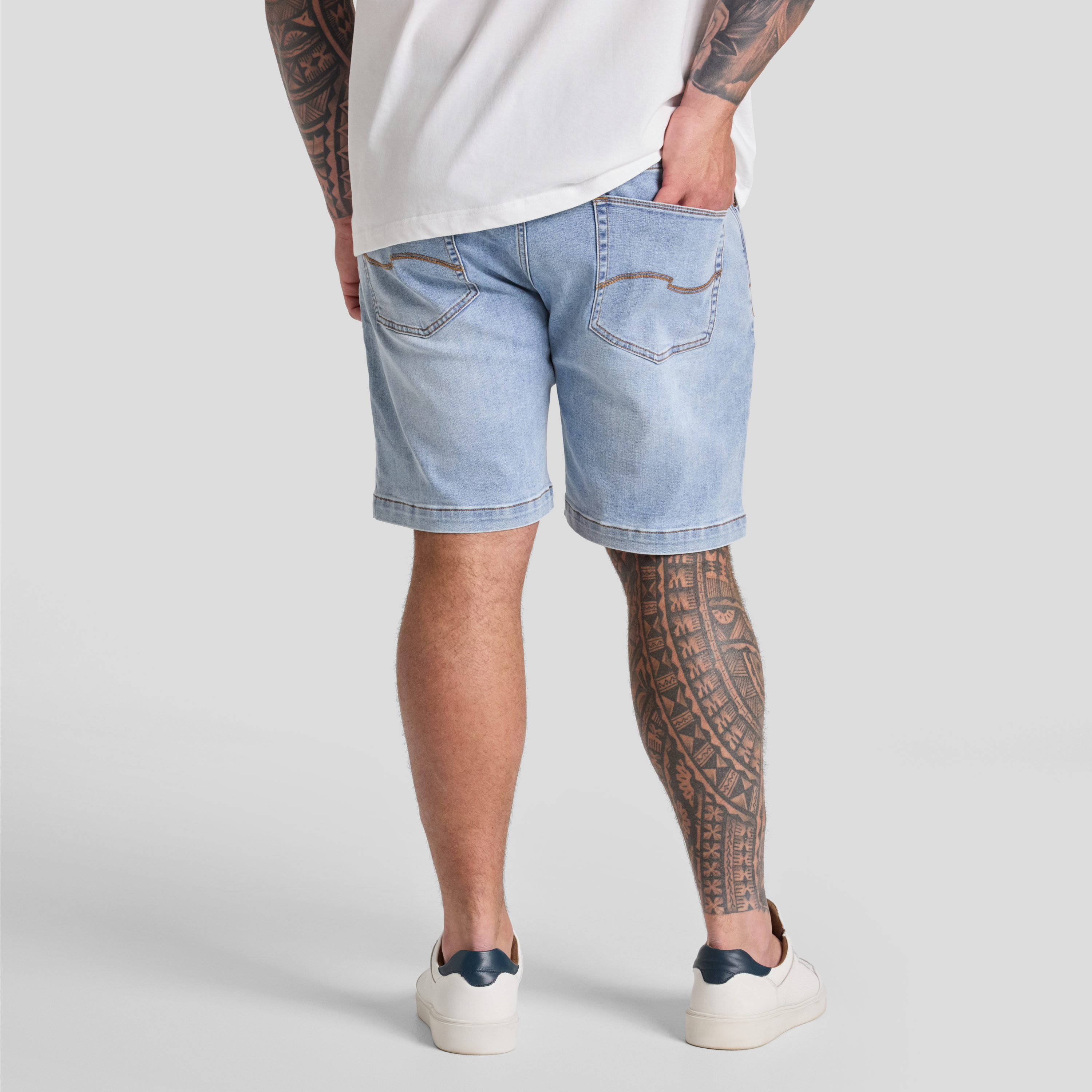 Light Wash Cooper Slim Denim Short