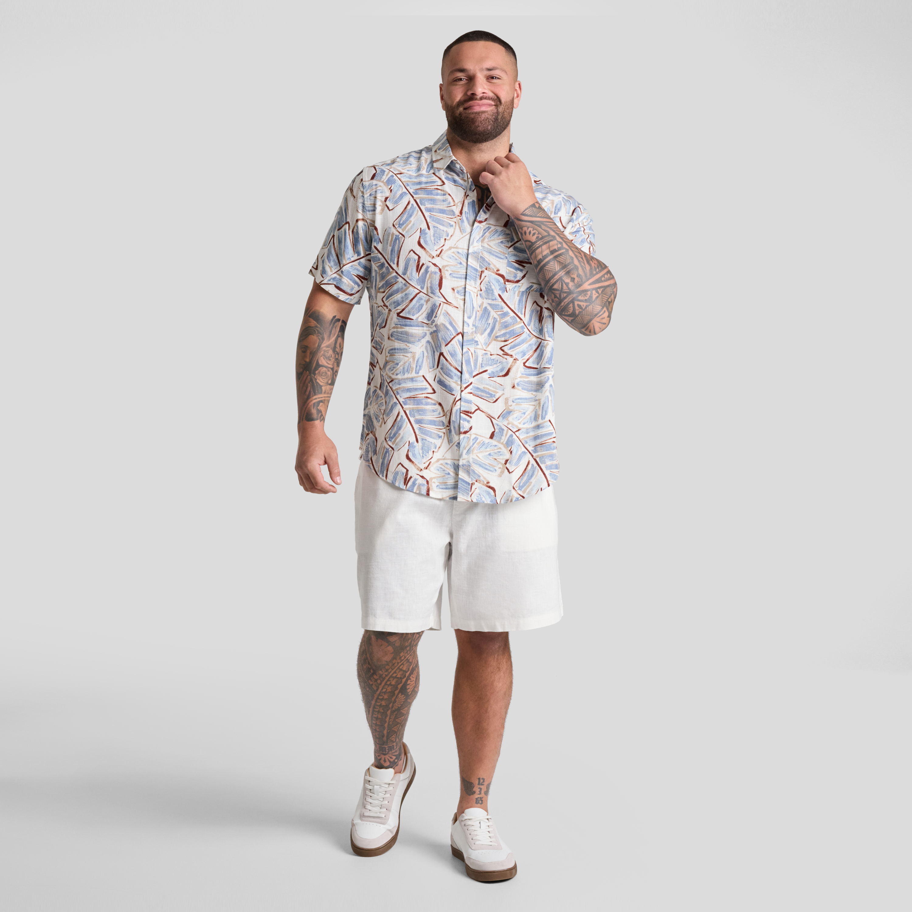 White Shoreline Linen Short