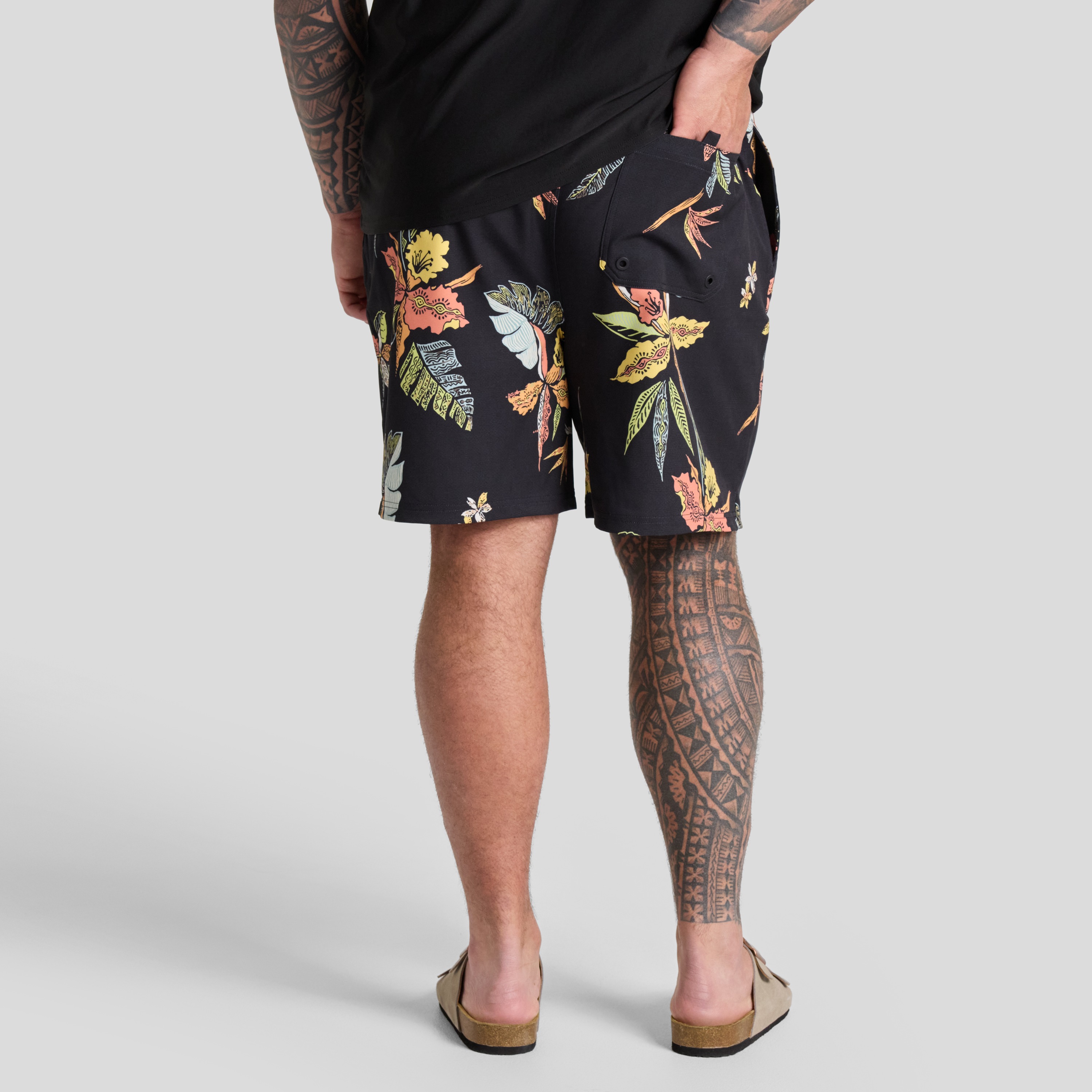 Black Tropicale Swim Short