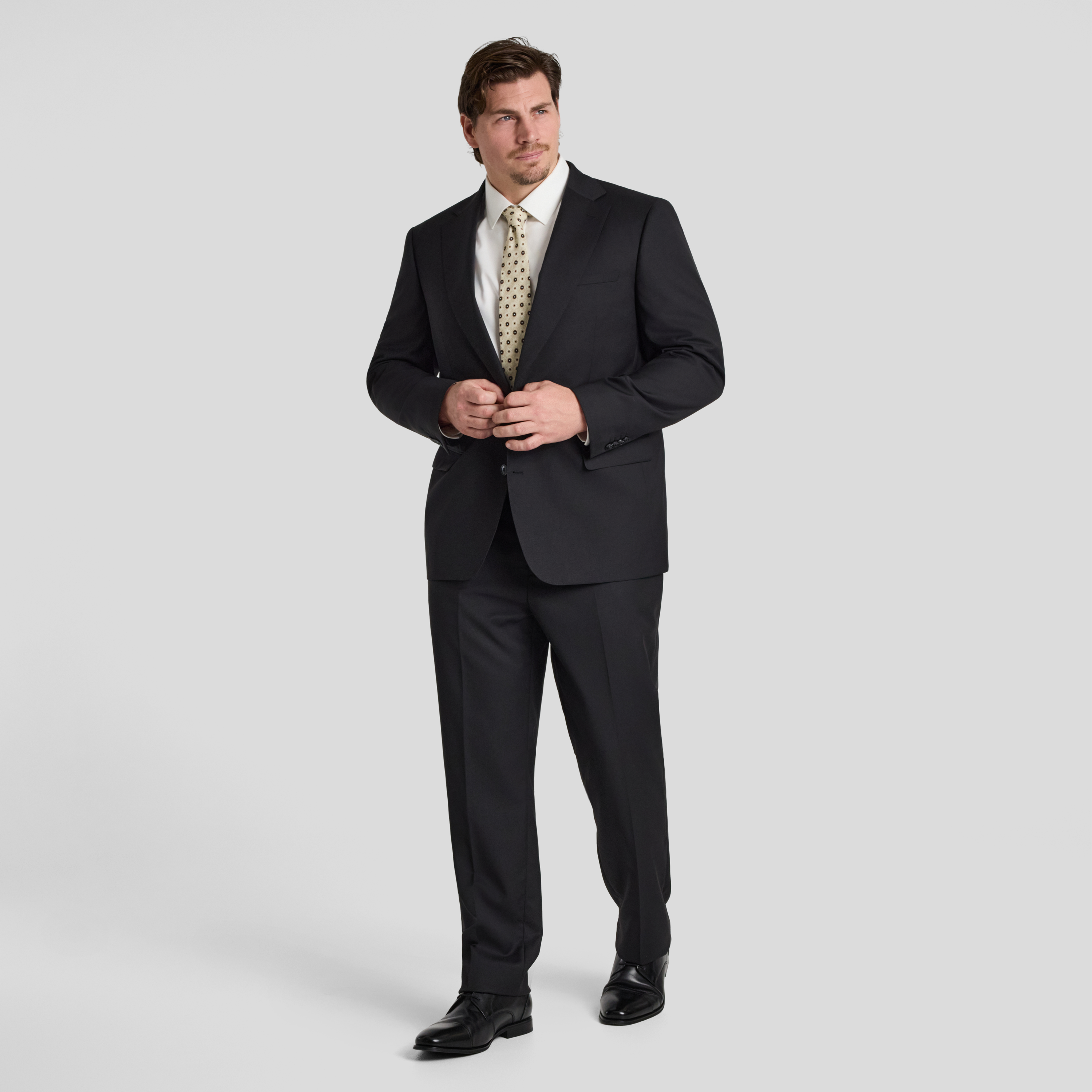 Black Baxter Wool Blend Suit Jacket