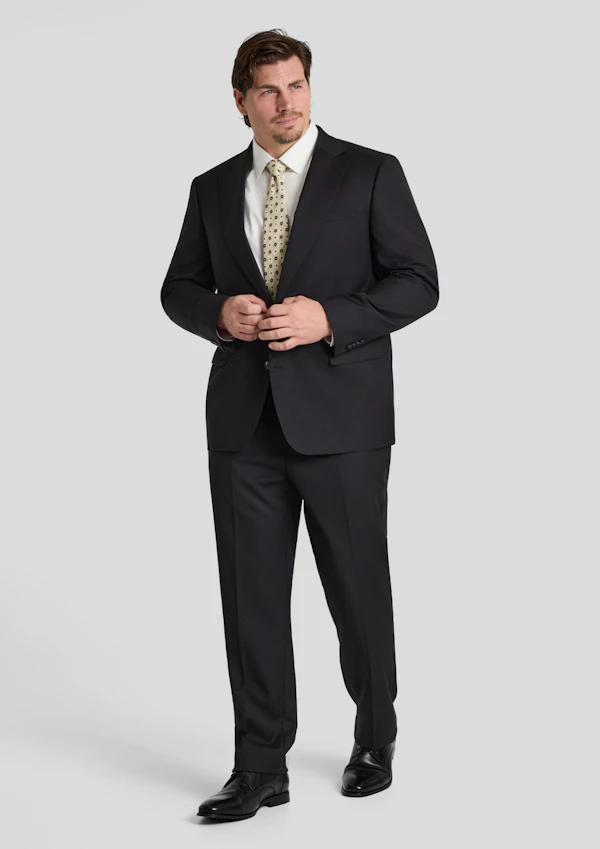 Black Baxter Wool Blend Suit Jacket