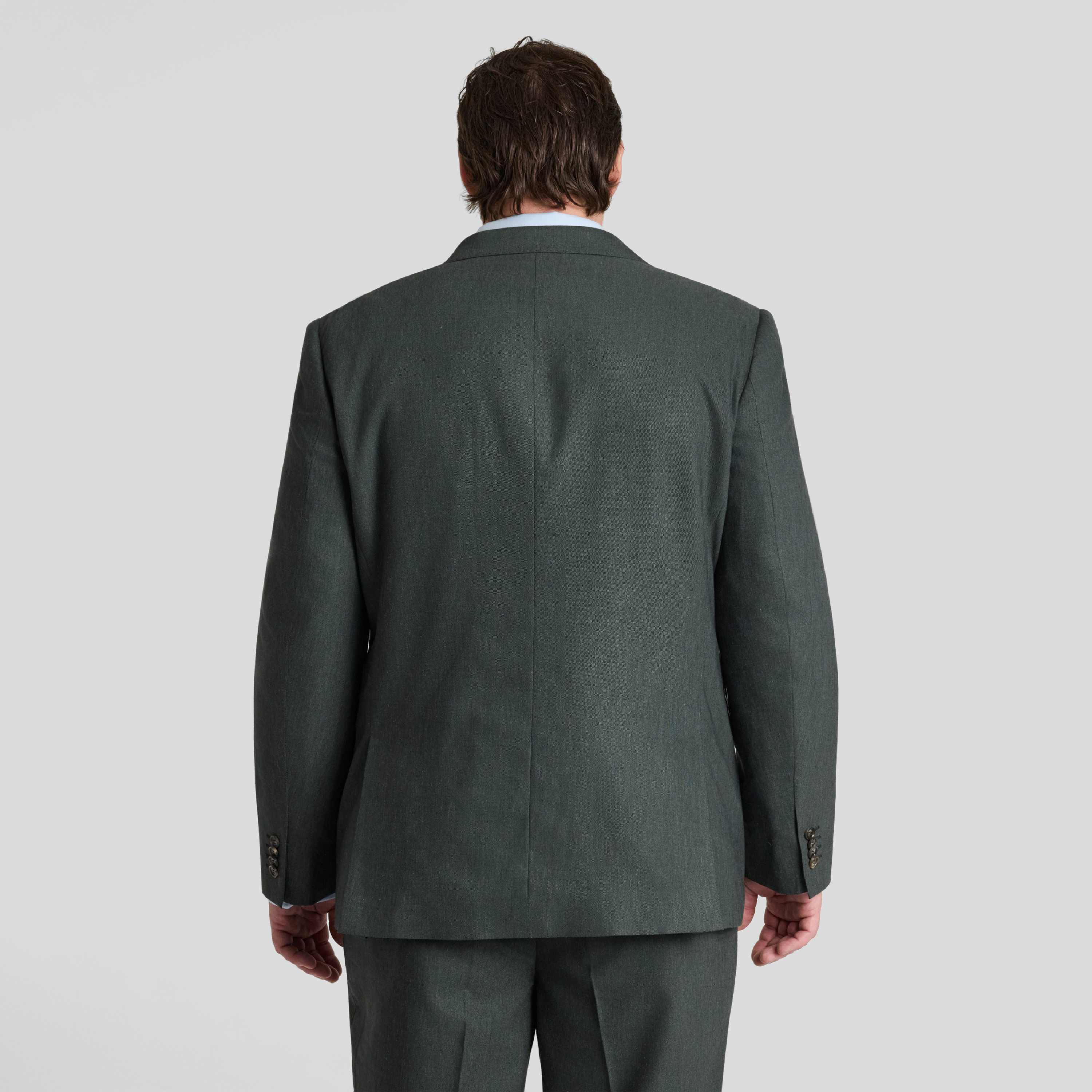 Dark Green Byron Linen Blend Suit Jacket