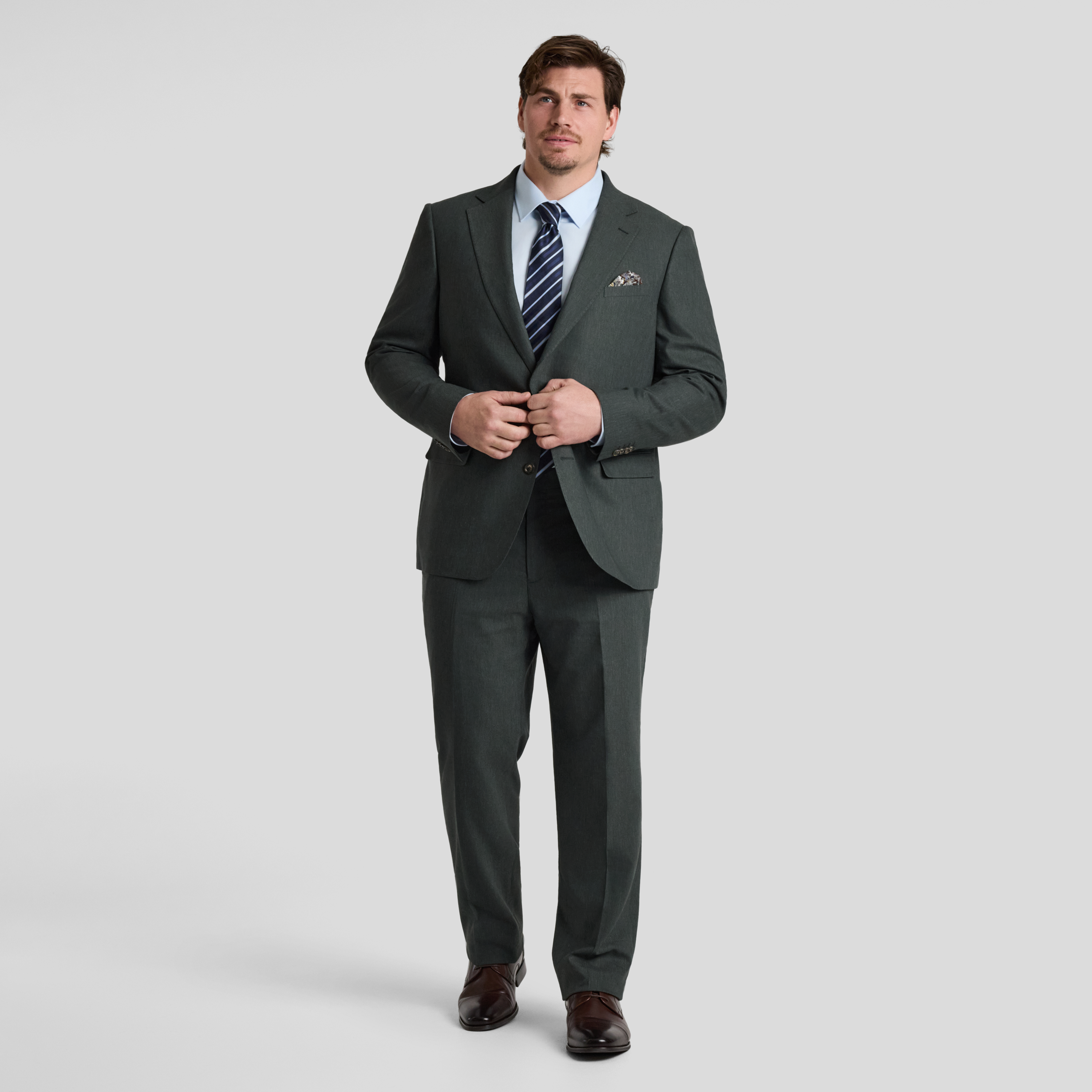 Dark Green Byron Linen Blend Suit Jacket