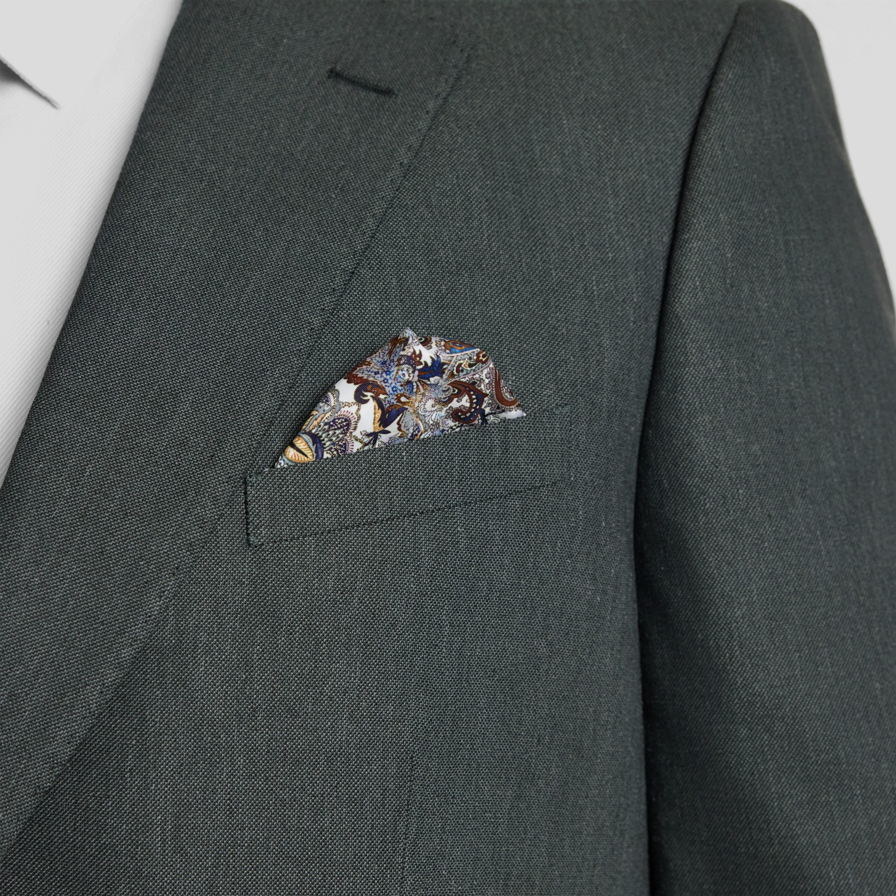 Dark Green Byron Linen Blend Suit Jacket