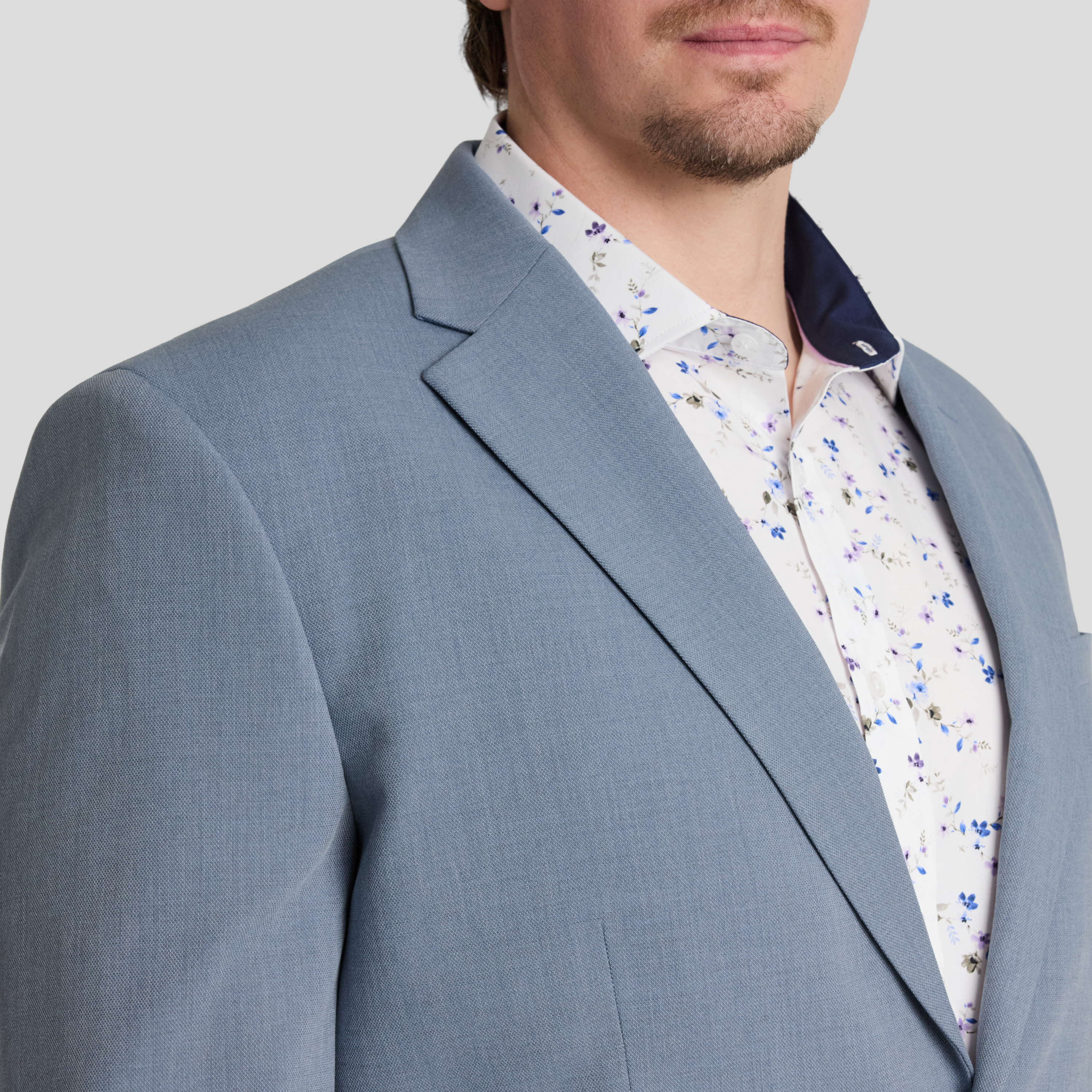 Dusty Blue Arnie Stretch Suit Jacket