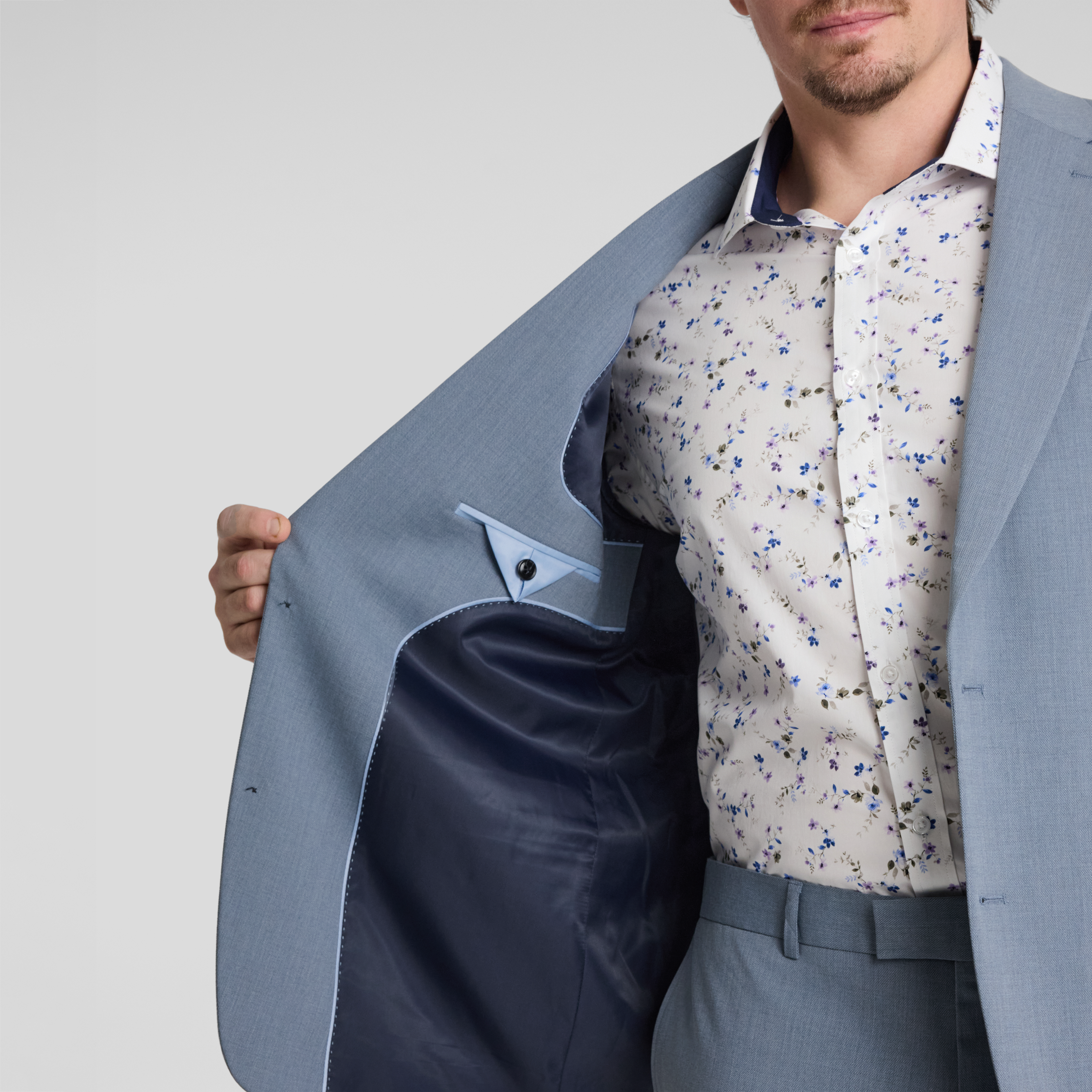 Dusty Blue Arnie Stretch Suit Jacket