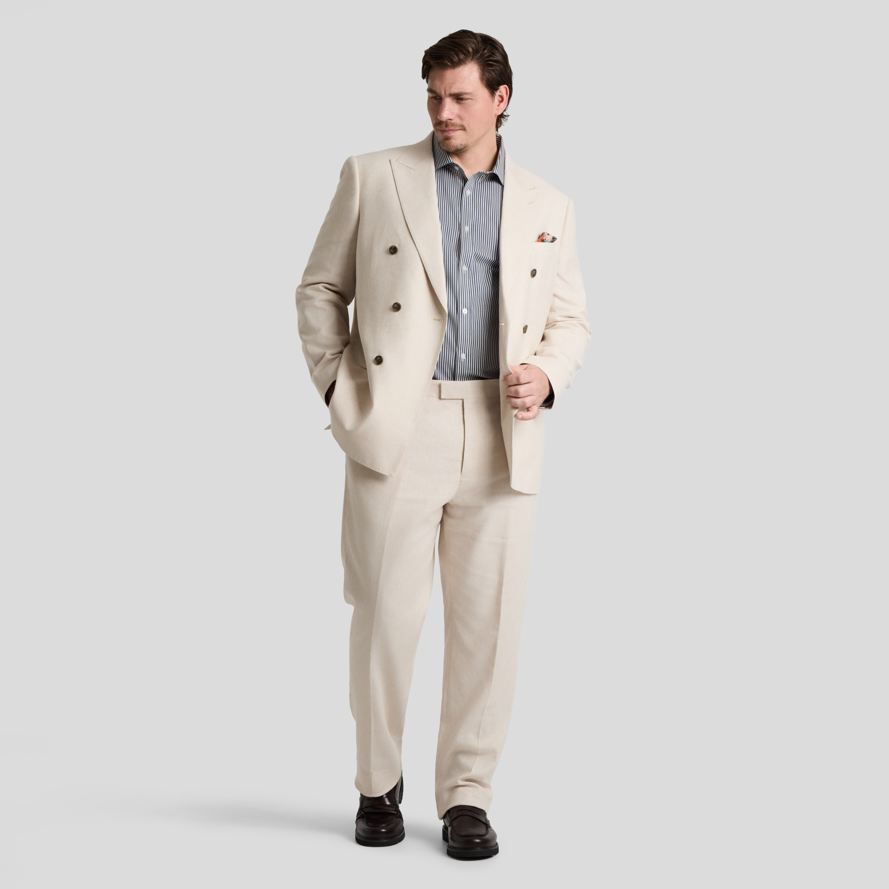Sand Hugo Linen Blend Db Jacket