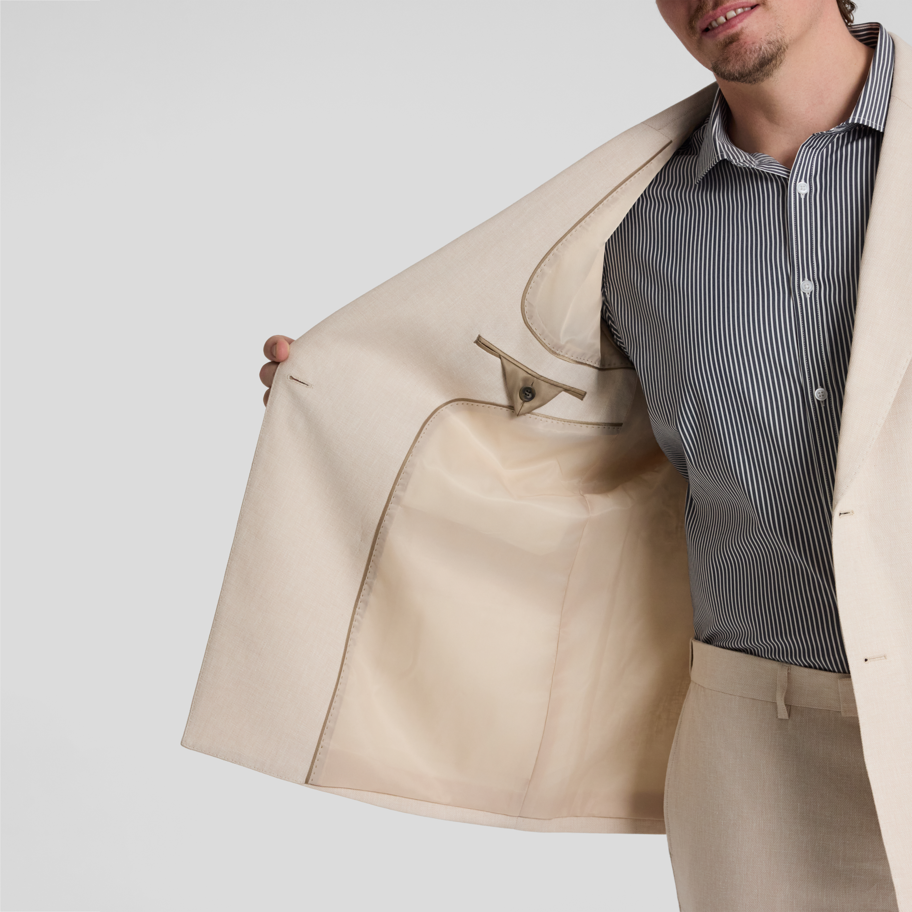 Sand Hugo Linen Blend Db Jacket