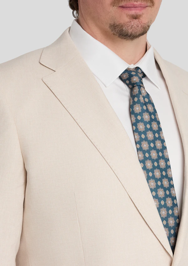 Sand Hugo Linen Blend Suit Jacket