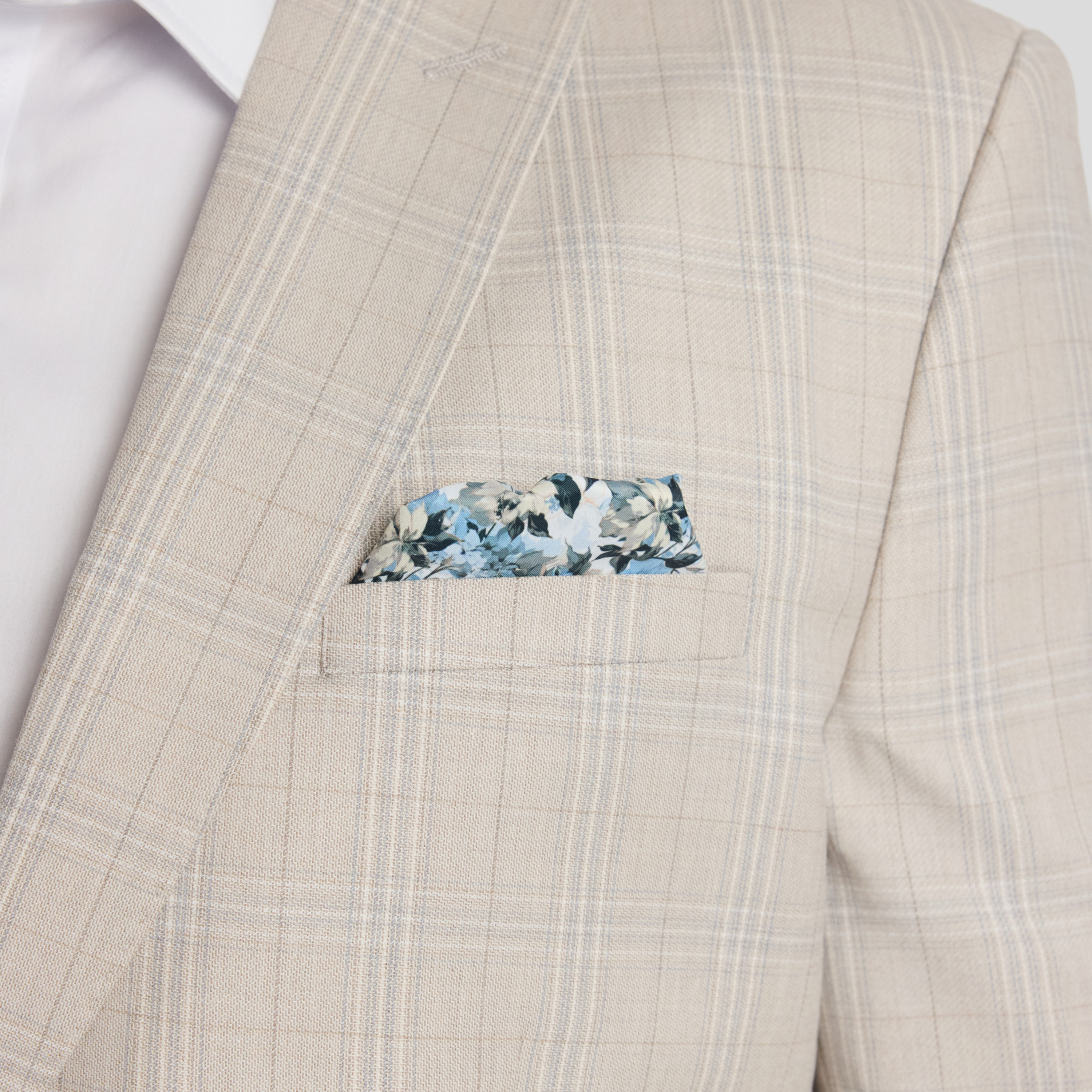 Stone Baker Check Suit Jacket
