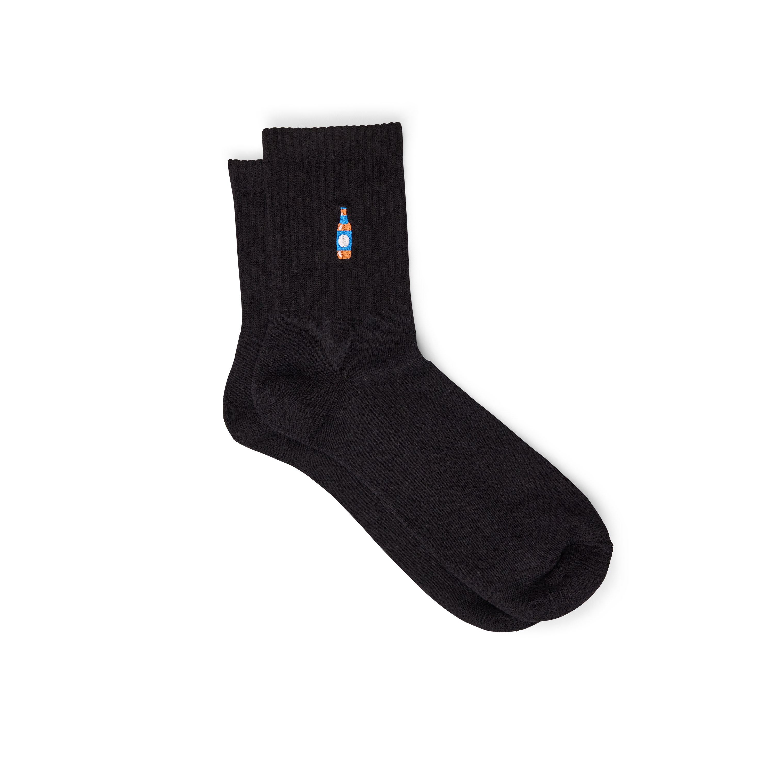 Beer Embroidered Tube Sock