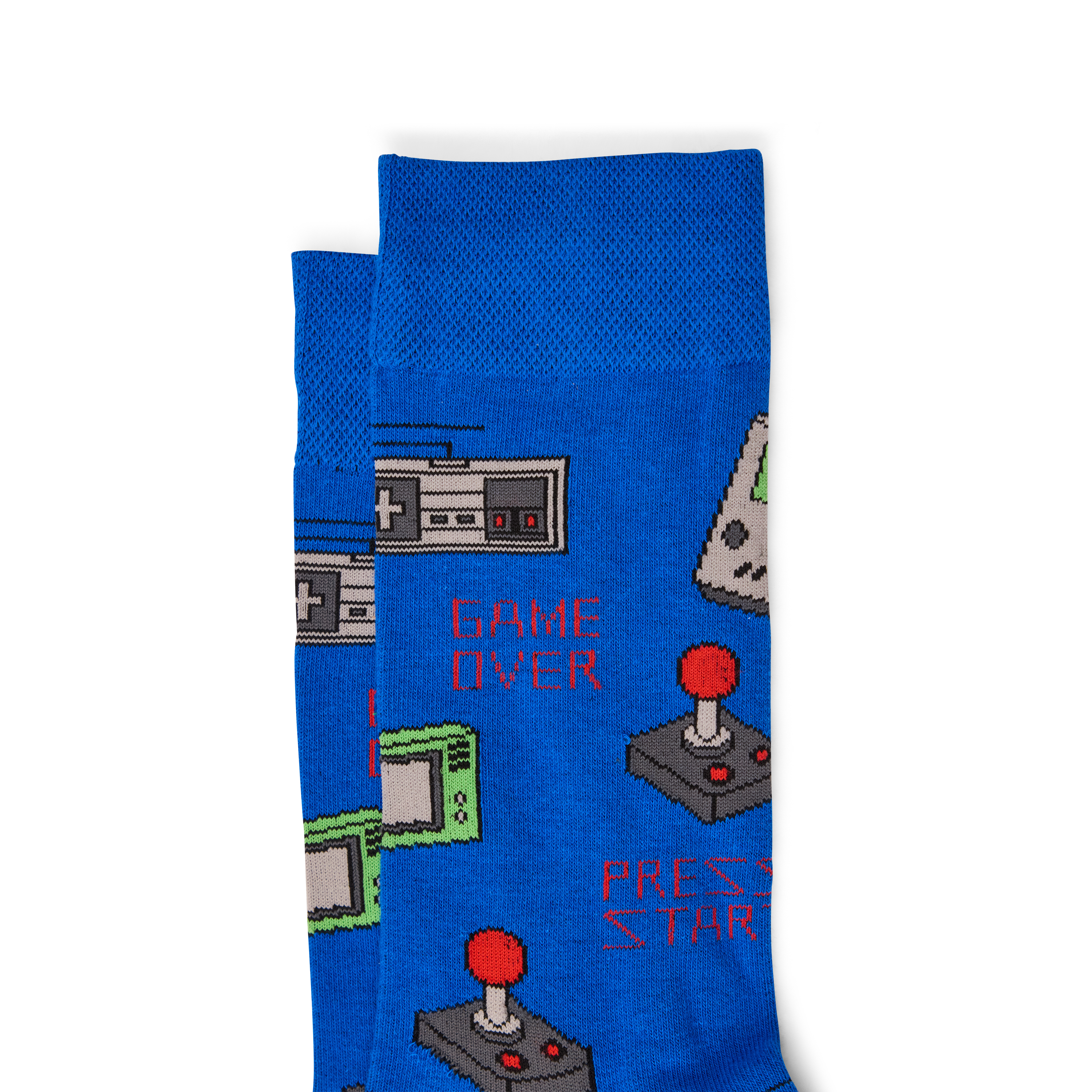 Blue Game Over Fancy Sock