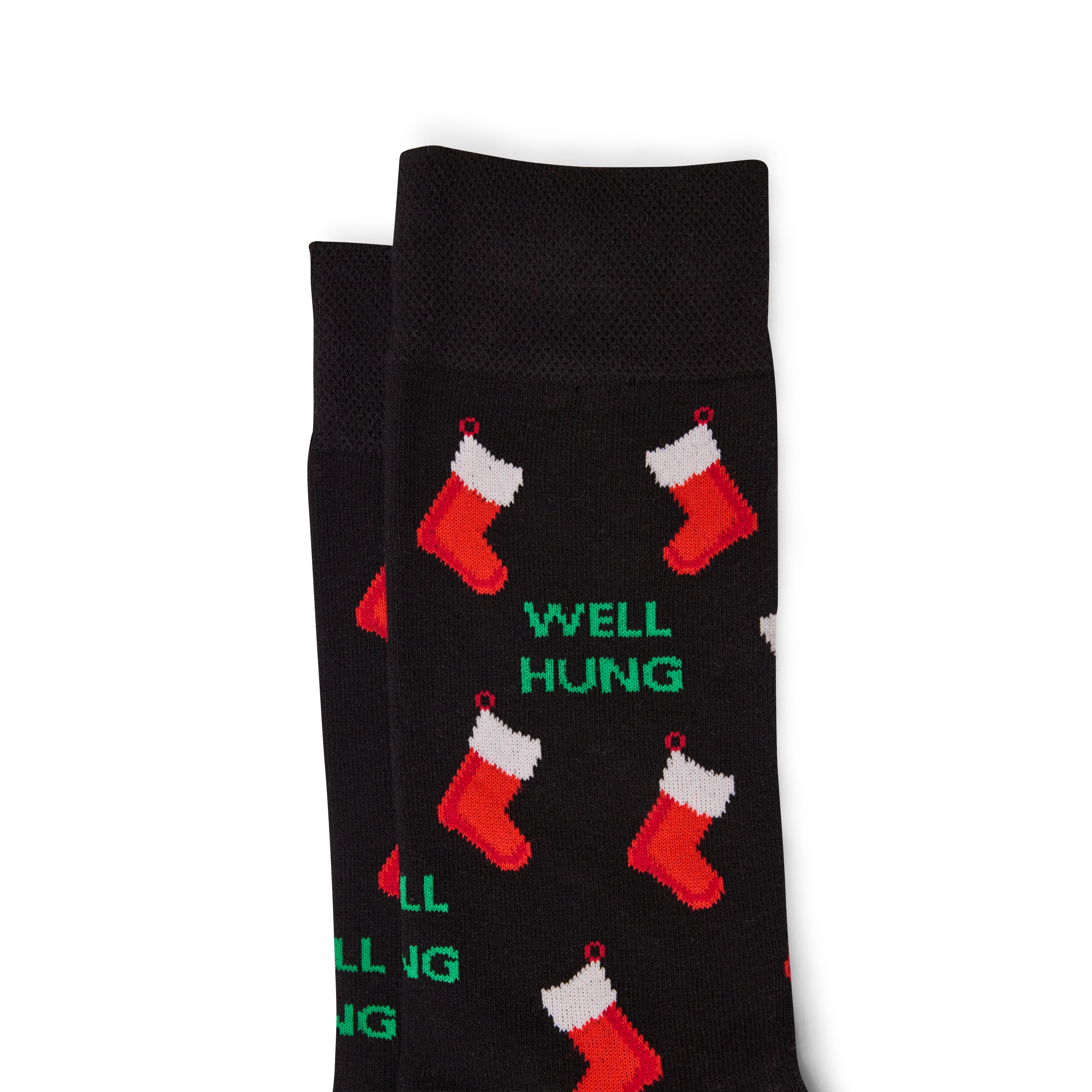 Black Well Hung Fancy Sock