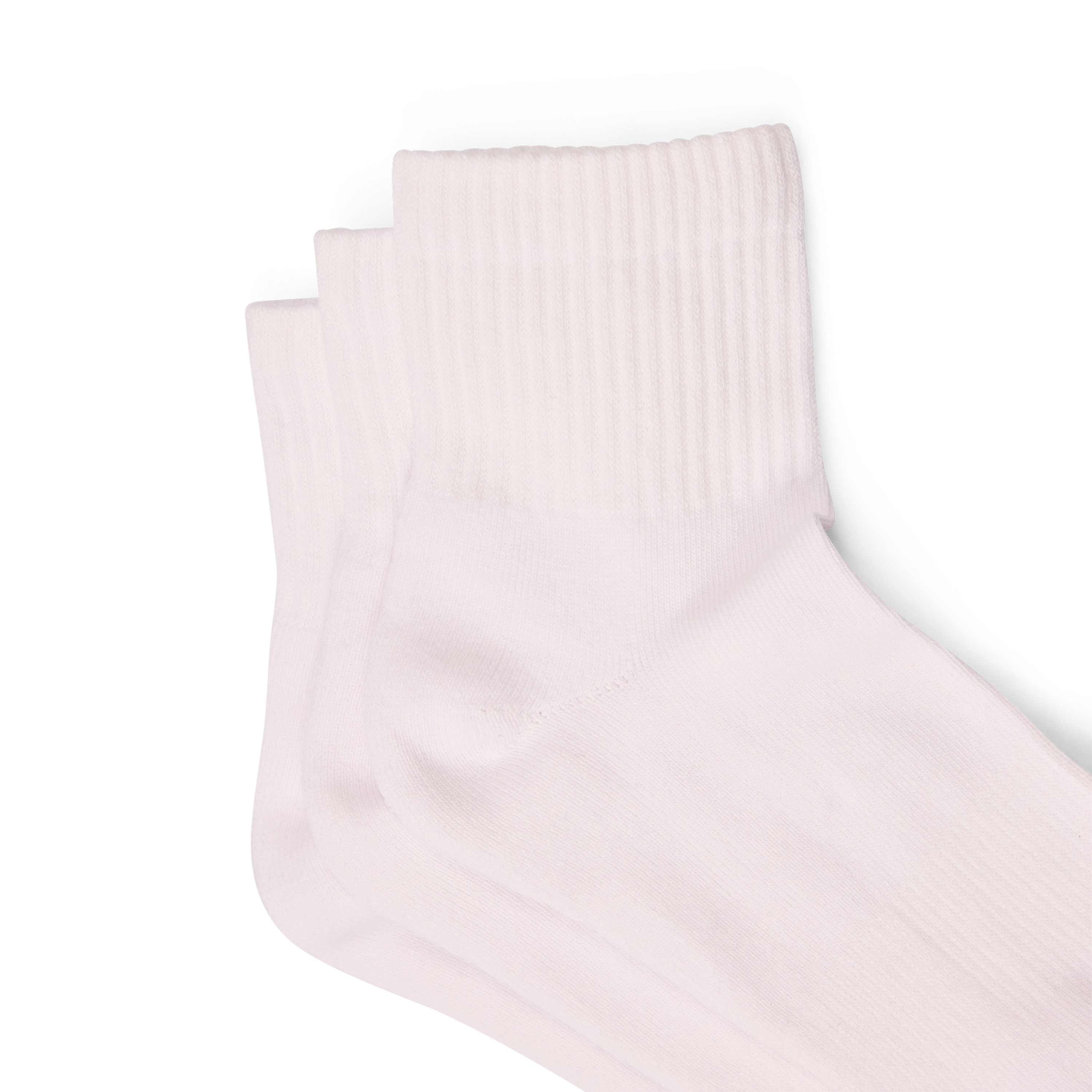 White Quarter Crew Sock 3Pack