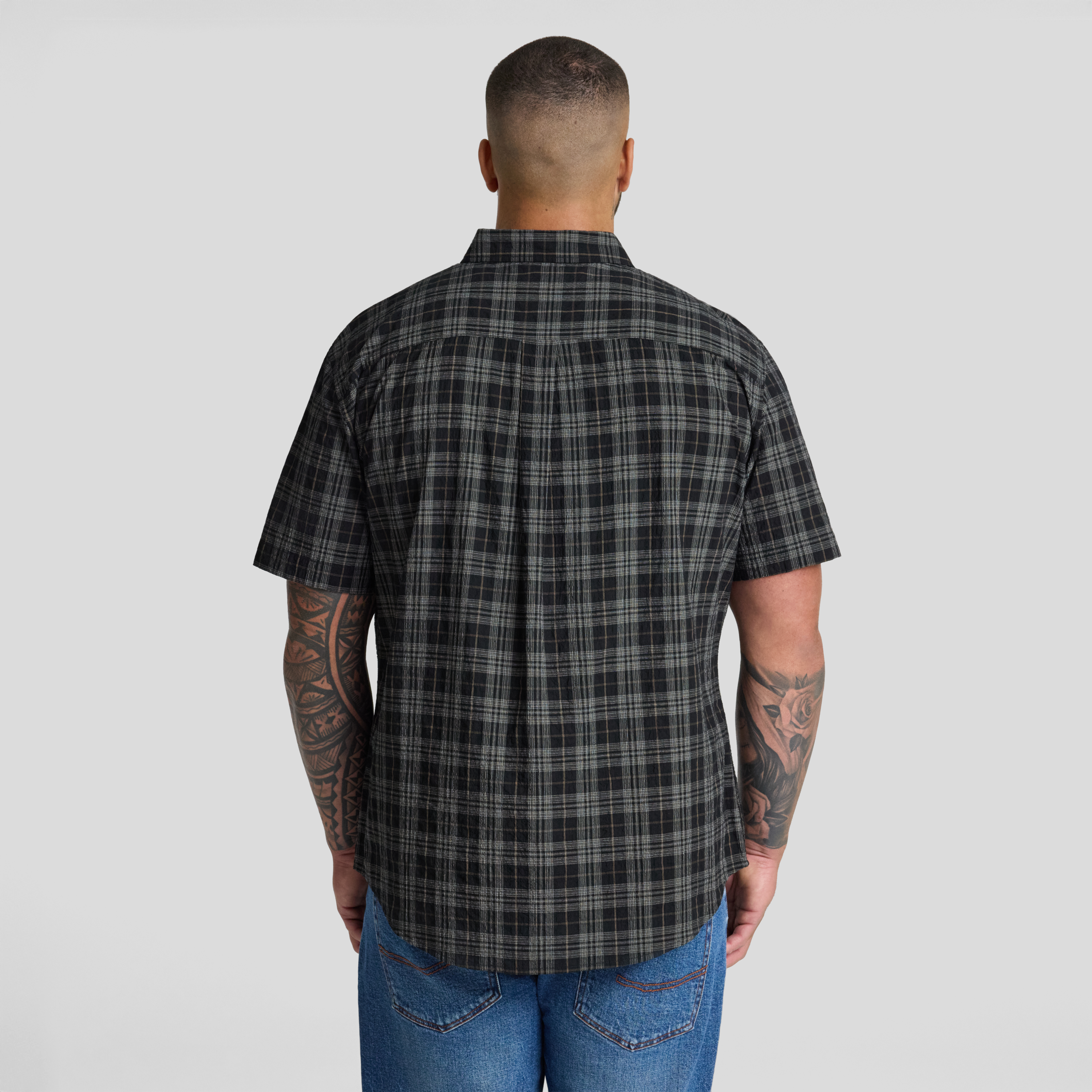 Black Ripple Check Shirt