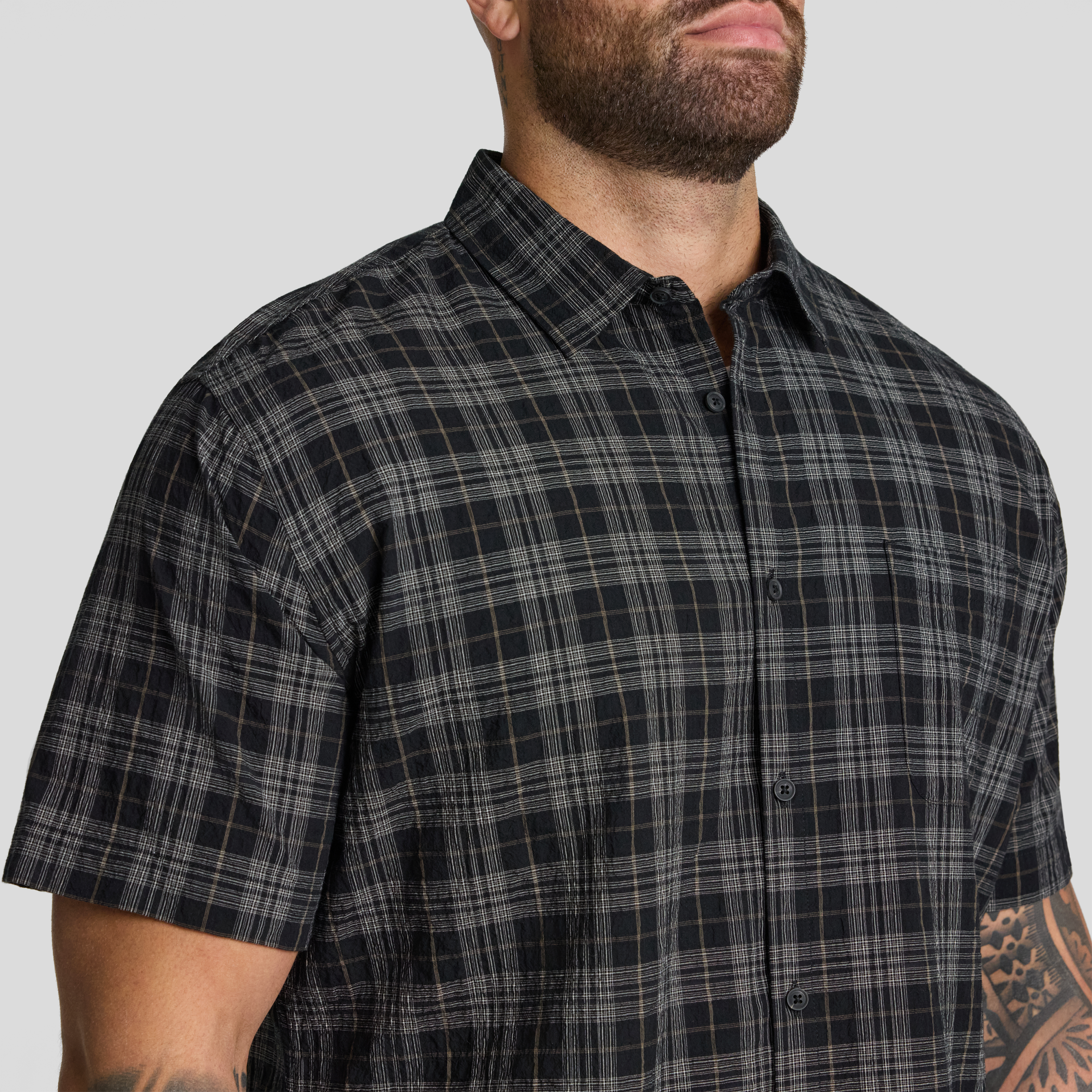 Black Ripple Check Shirt