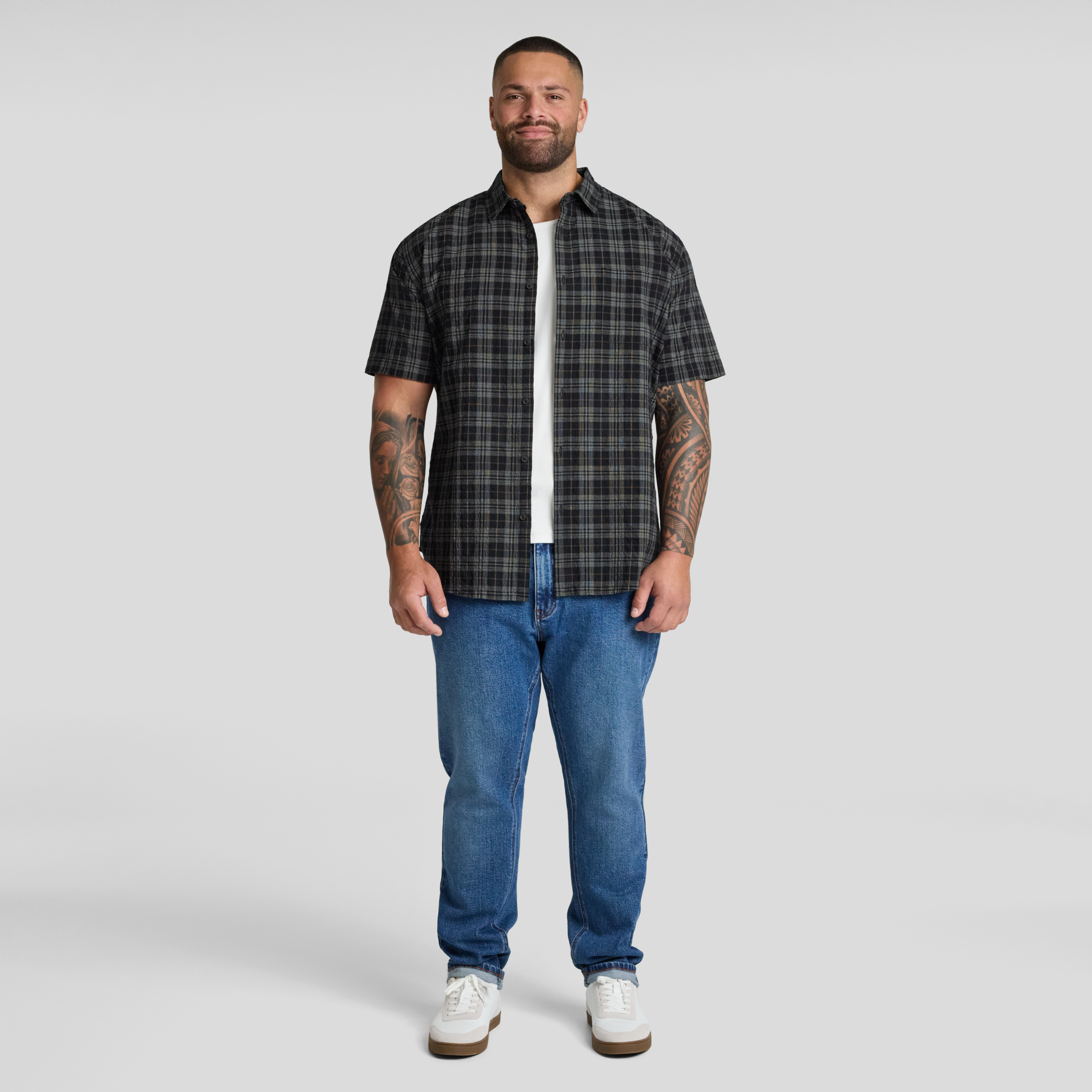 Black Ripple Check Shirt